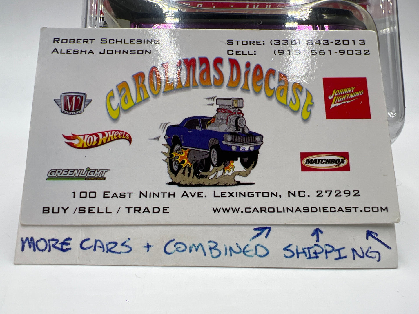 2007 Hot Wheels RLC Club Car Customized Volkswagen Drag Truck Purple 6118/7000 W/Protector & Pin