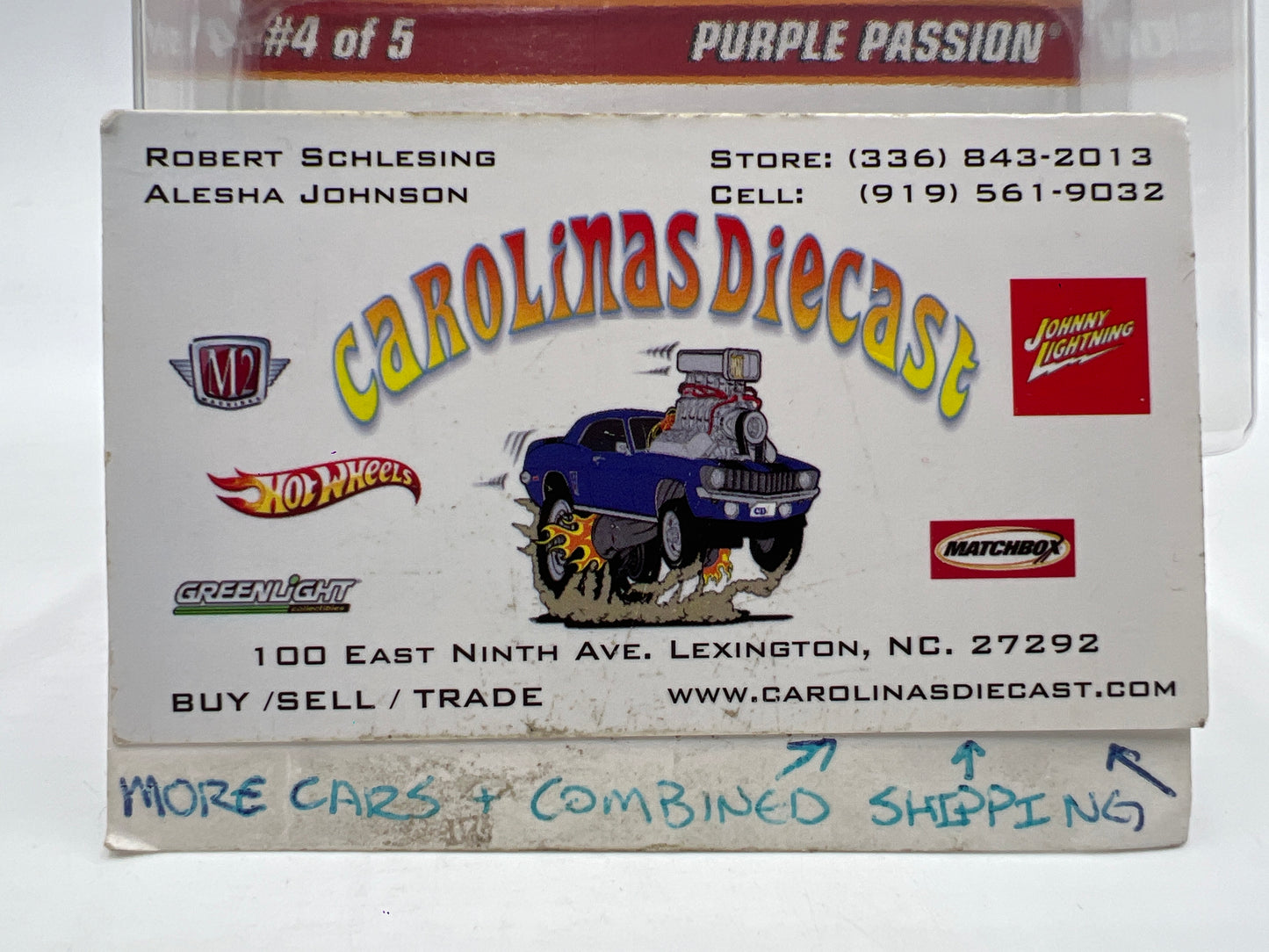 2008 Hot Wheels 22nd Annual Collectors Convention LA 1 of 3000 Purple Passion W/Protector