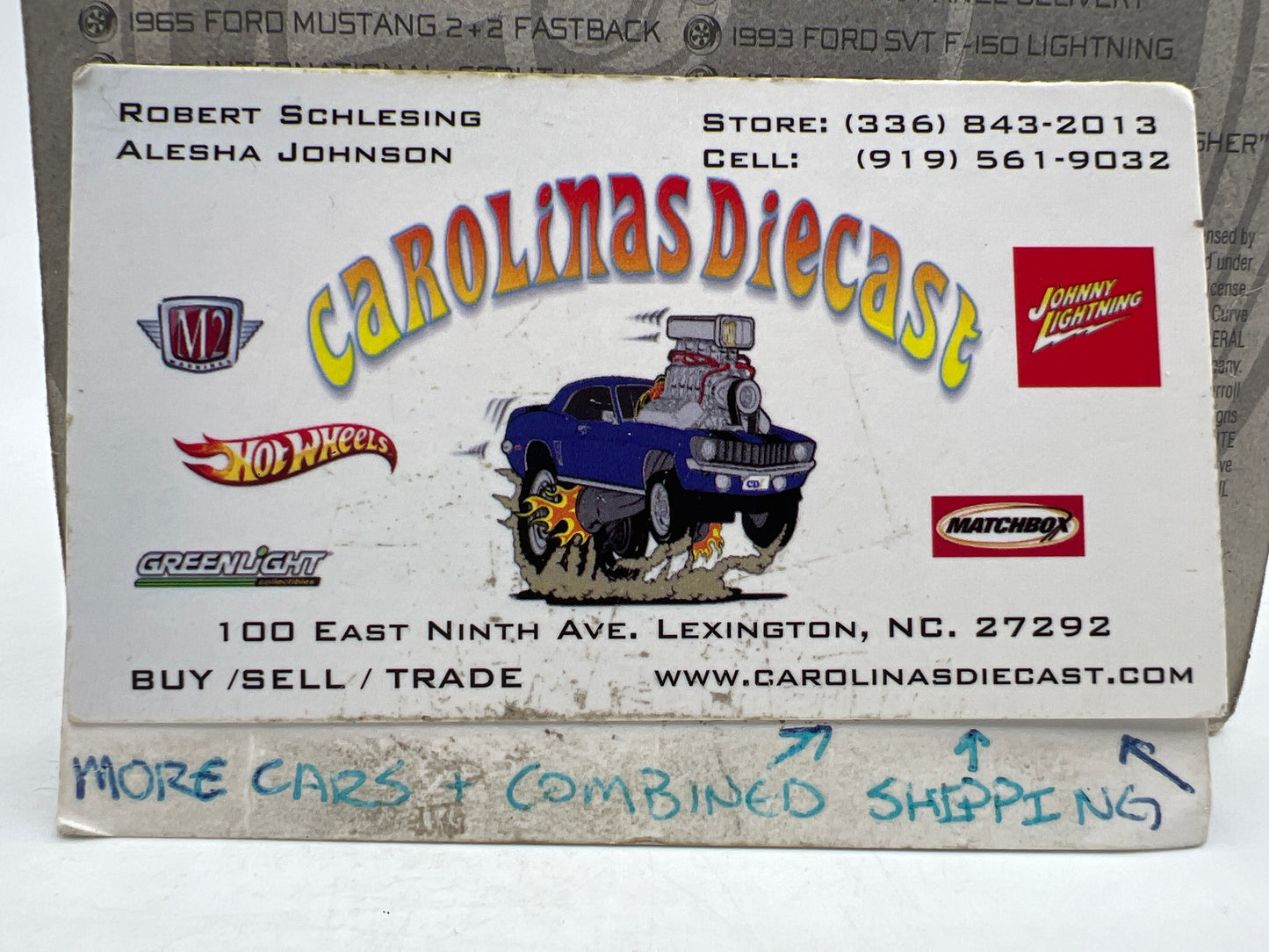 Johnny Lightning Small Card 1957 Chevy Hearse Silver 216M