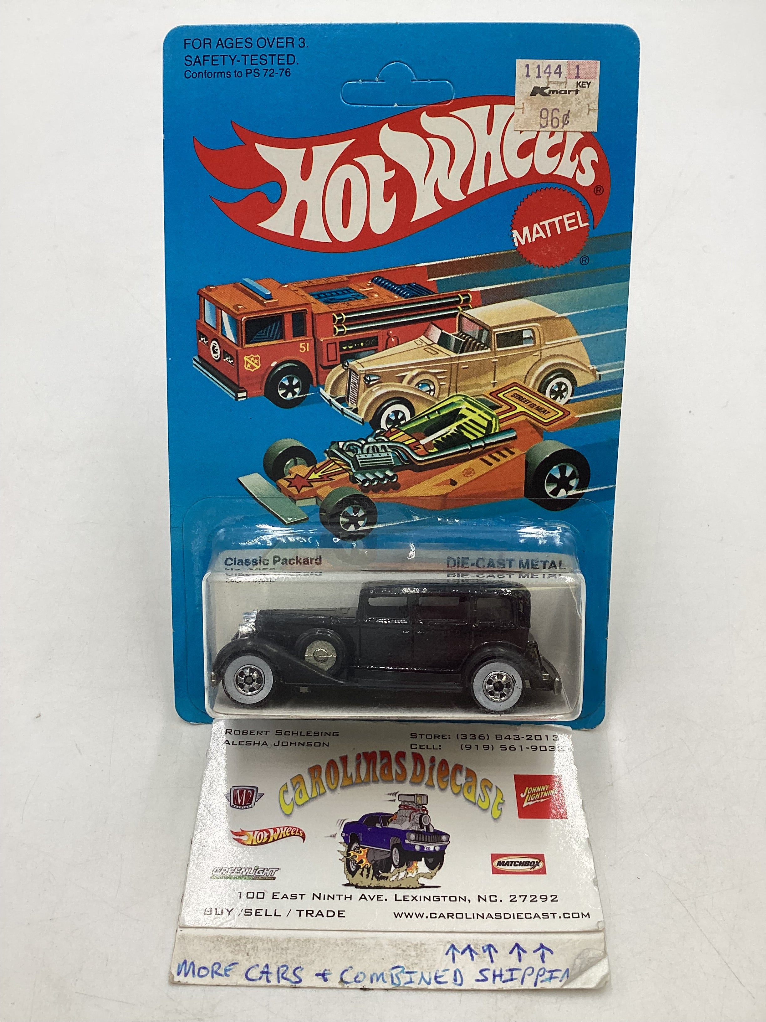 1982 Hot Wheels Rare “Unpunched” Blackwall Classic Packard Black No. 3 –  carolinasdiecast