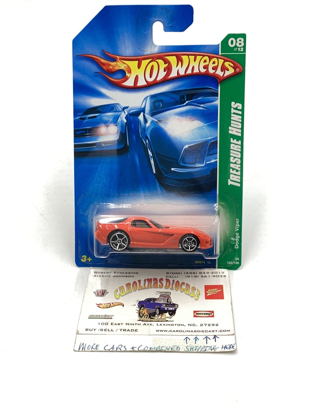 スーパートレジャー　ダッジバン 2008 Hot Wheels Treasure Hunt #168 Dodge Viper 275C – carolinasdiecast