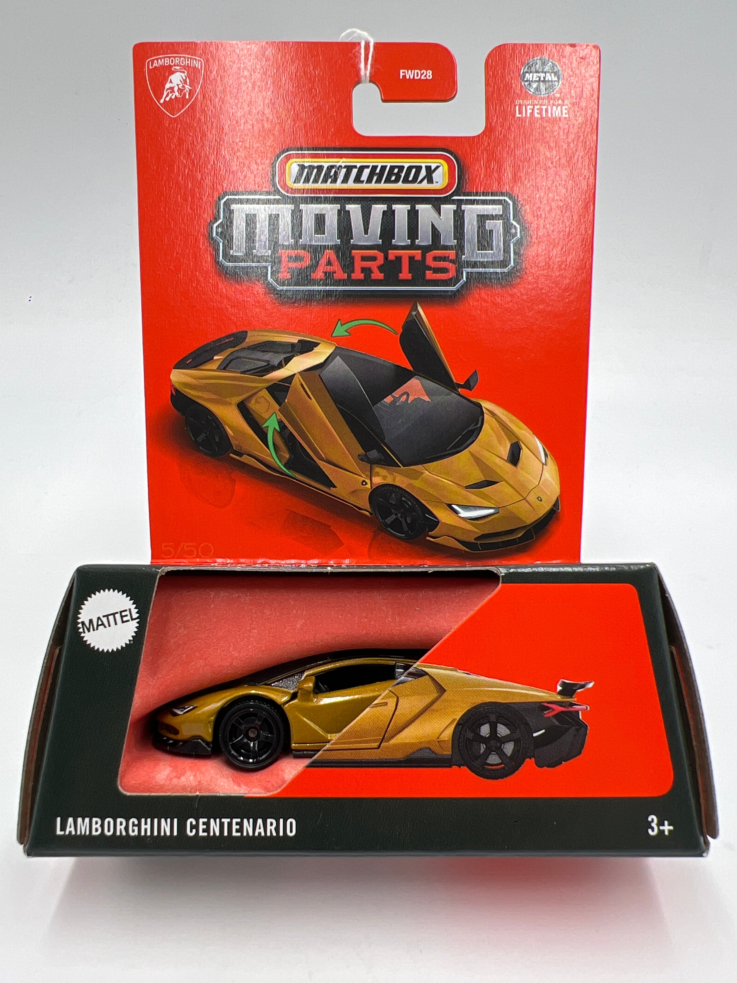 2025 Matchbox Moving Parts #5 Lamborghini Centenario Gold 162B