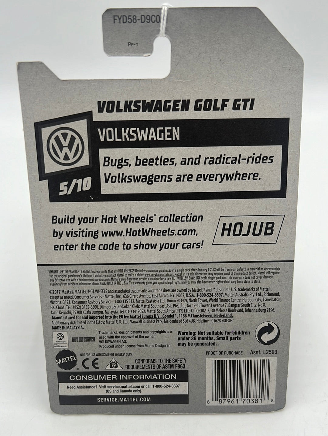 Hot Wheels 2020 - Volkswagen Golf GTI Red #19 95B