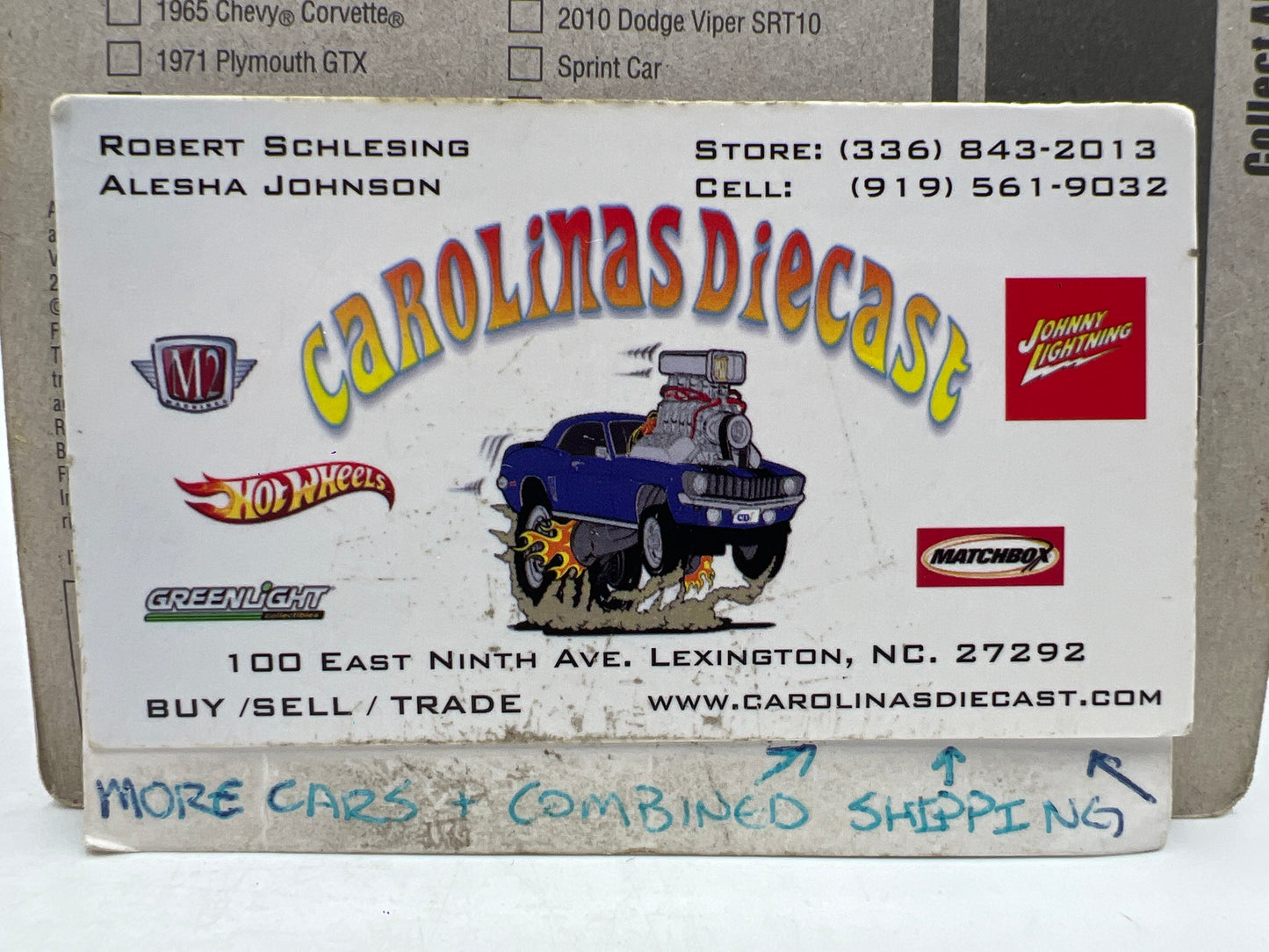 Johnny Lightning Small Card 1968 Shelby GT500KR Blue