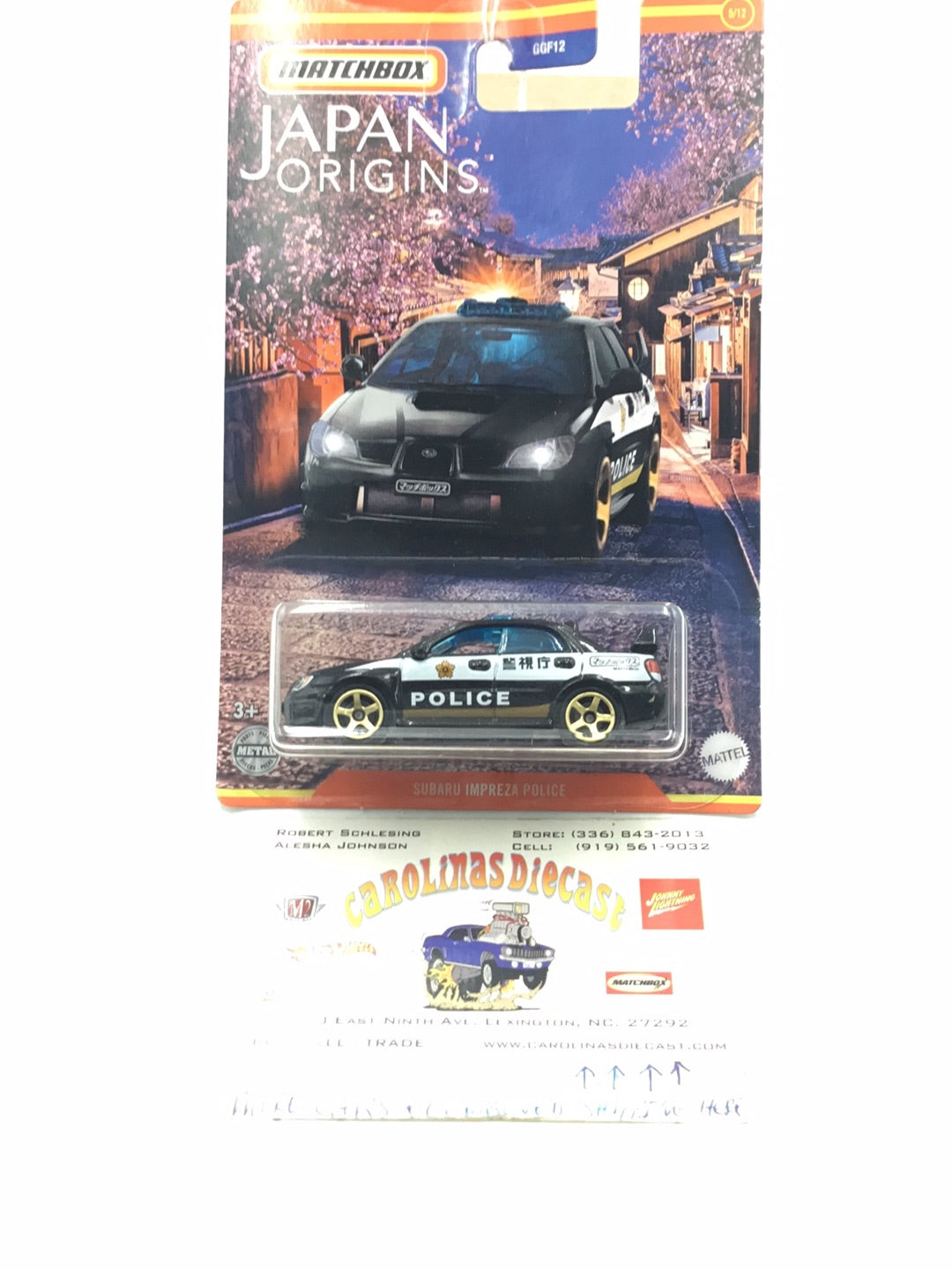 2021 Matchbox Japan Origins #5 Subaru Impreza Police 159D