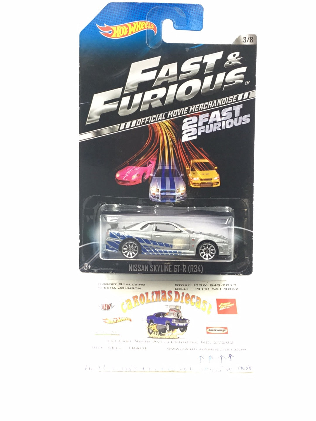 Hot Wheels Fast & Furious 2 Fast 2 Furious Nissan Skyline GT-R (R34),  Hobbies & Toys, Toys & Games on Carousell