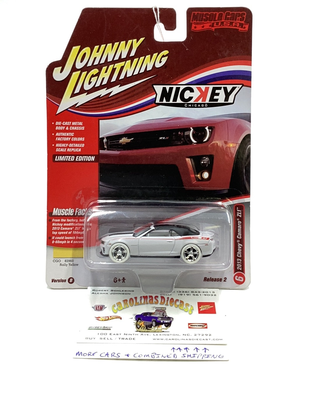 Johnny Lightning Dyno-Proven Motion White buy Lightning Chase Camaro's Version A.