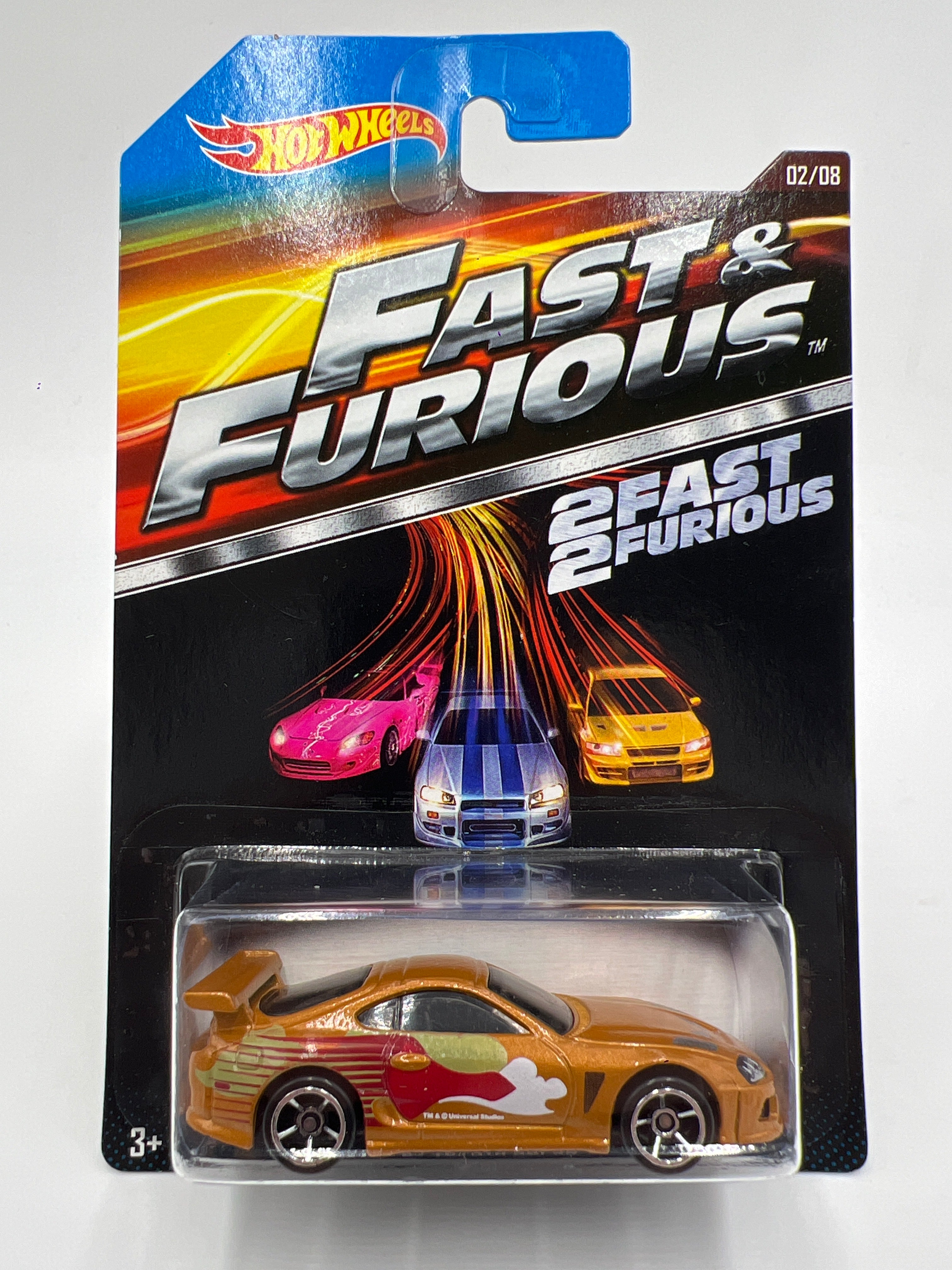 Hot Wheels Fast and Furious #2 94 Toyota Supra Gold W/Protector