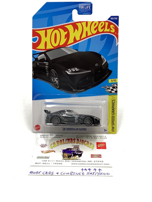 Hot Wheels #160 20 Toyota GR Supra black GameStop exclusive with protector
