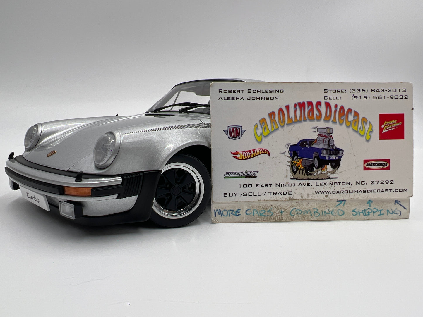 Rare AutoArt 1:18 Scale Porsche 911 930 3.0 Turbo Silver Loose VHTF Exceptional Detail