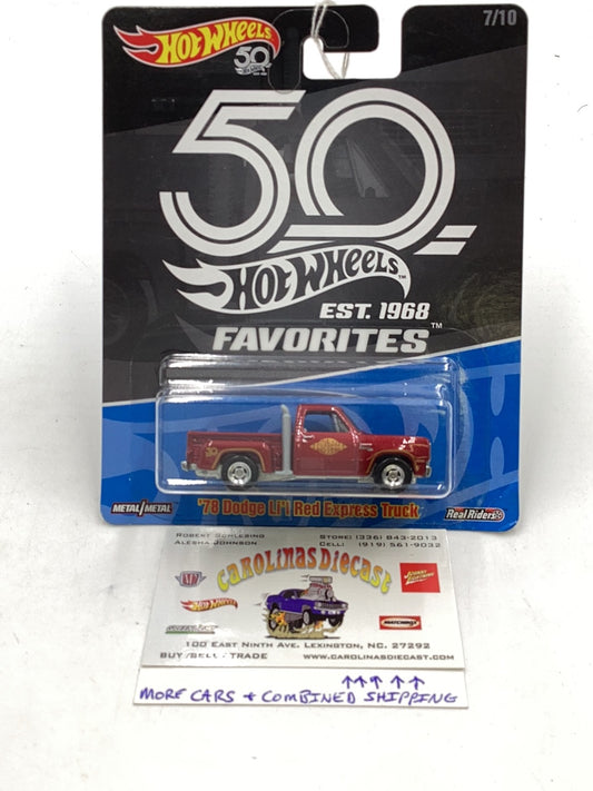 Hot wheels 50th favorites ‘78 Dodge Lil Red Express Truck 7/10 245J