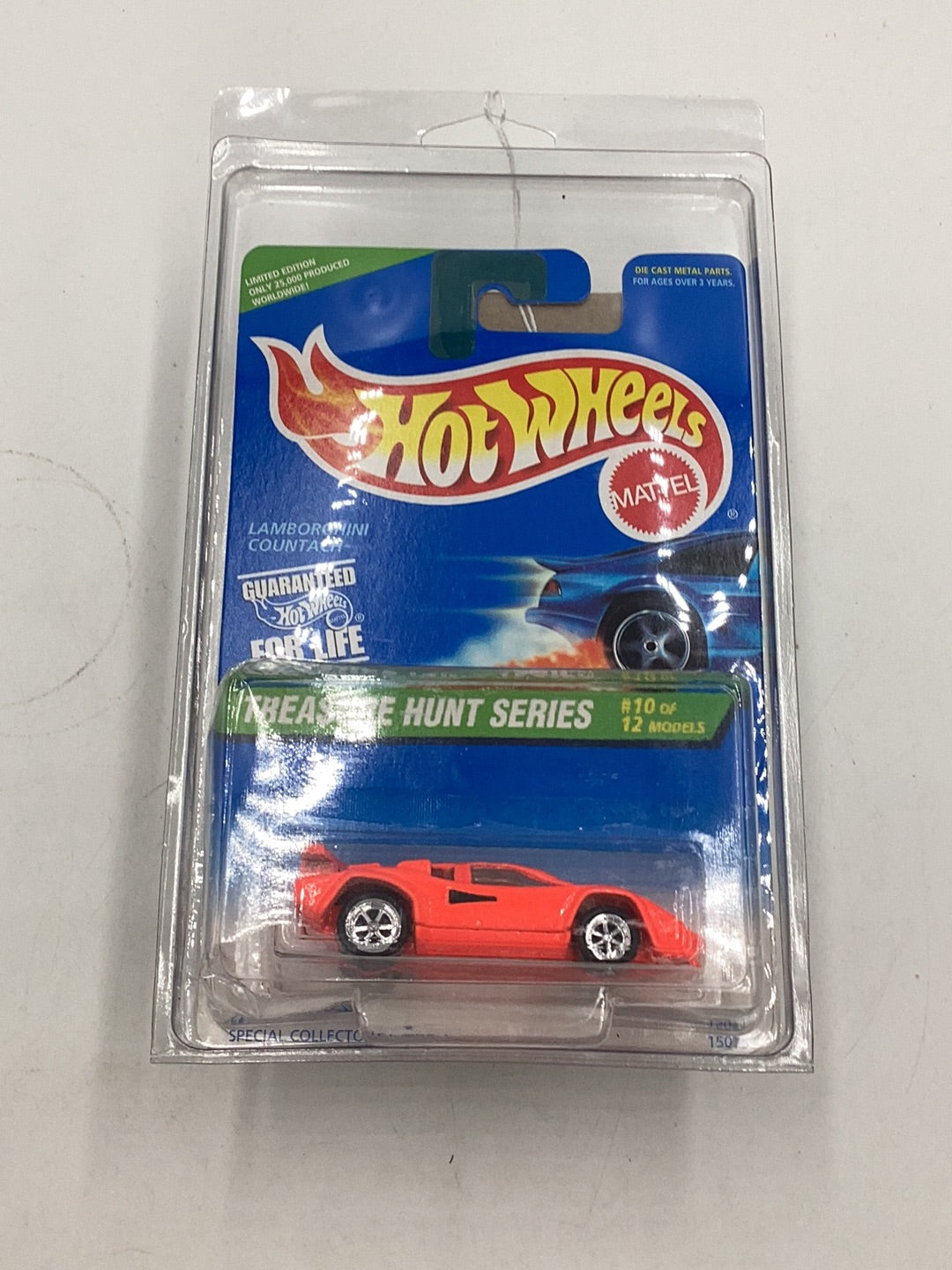 1996 Hot Wheels Treasure Hunt #429 Lamborghin Countach with Protector