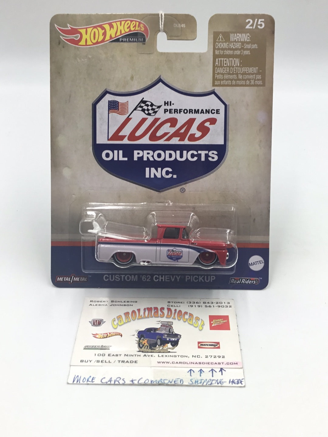 2023 Hot wheels Pop Culture Vintage Oil #2 Lucas oil Custom 62 Chevy Pickup  2/5