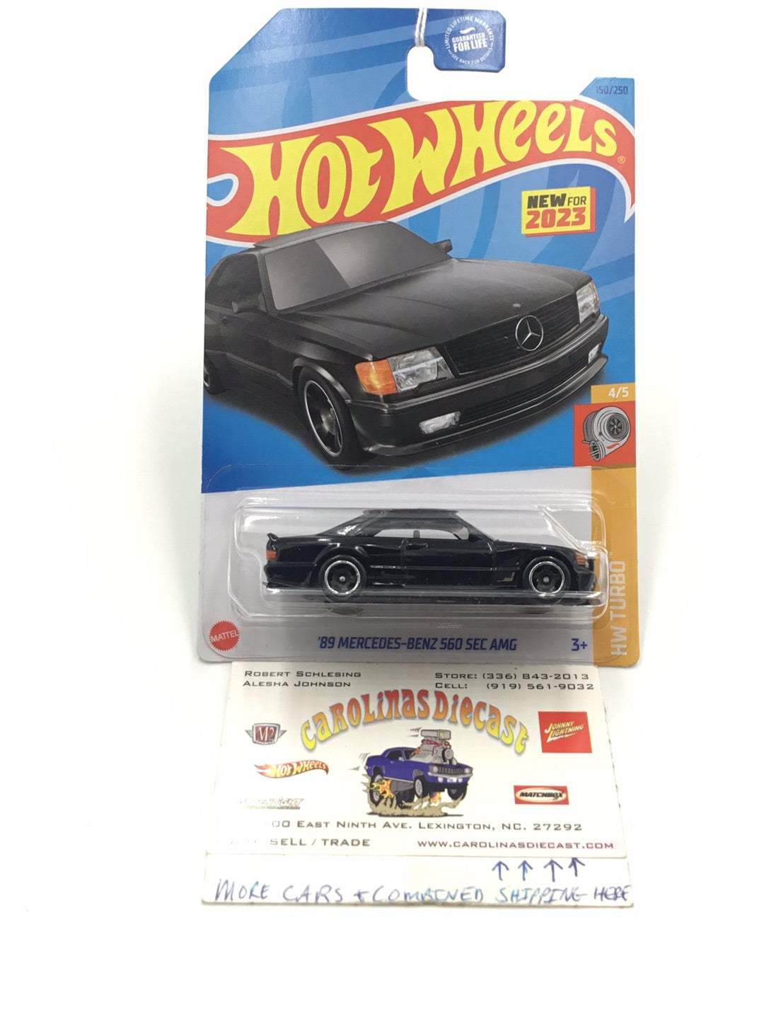 Hot Wheels 2023 '89 Mercedes-Benz store 560 SEC AMG #150 HW Turbo 4/5