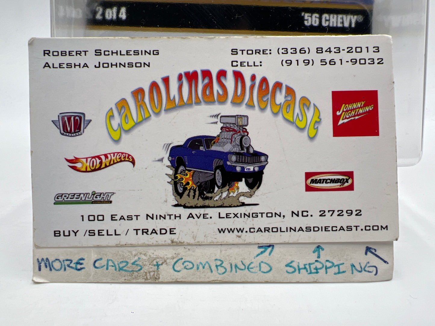 2010 Hot Wheels 10th Annual Collectors Nationals MO #1608/2400 56 Chevy W/Protector