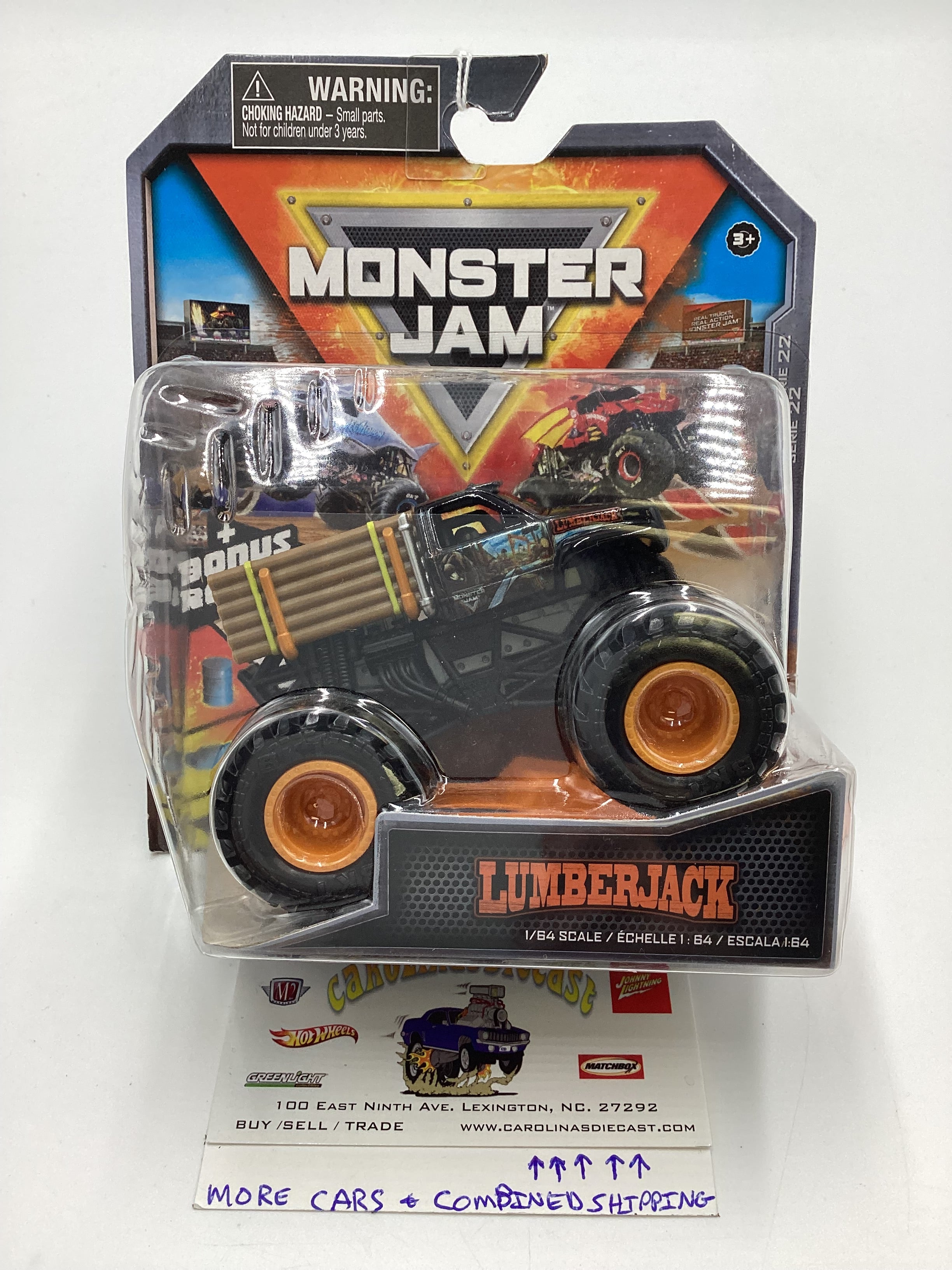 2022 Monster Jam Series 22 Lumberjack Black 127D – carolinasdiecast
