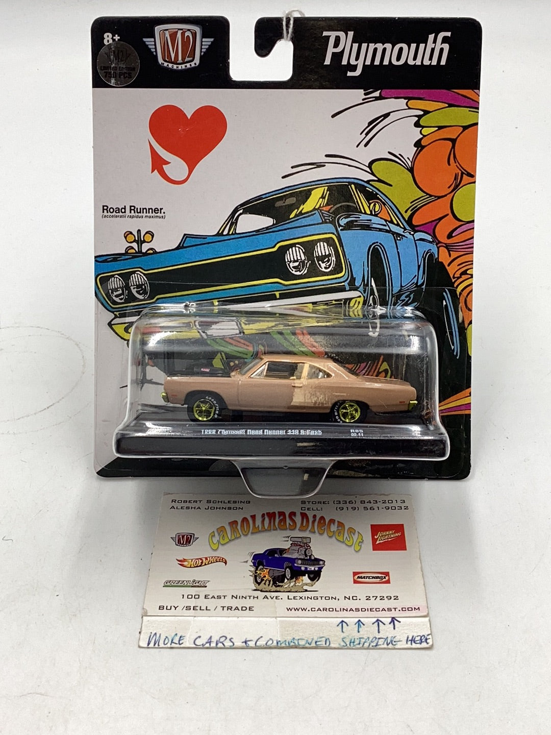 M2 Machines auto-drivers 1969 Plymouth Road Runner 440 6-pack R85