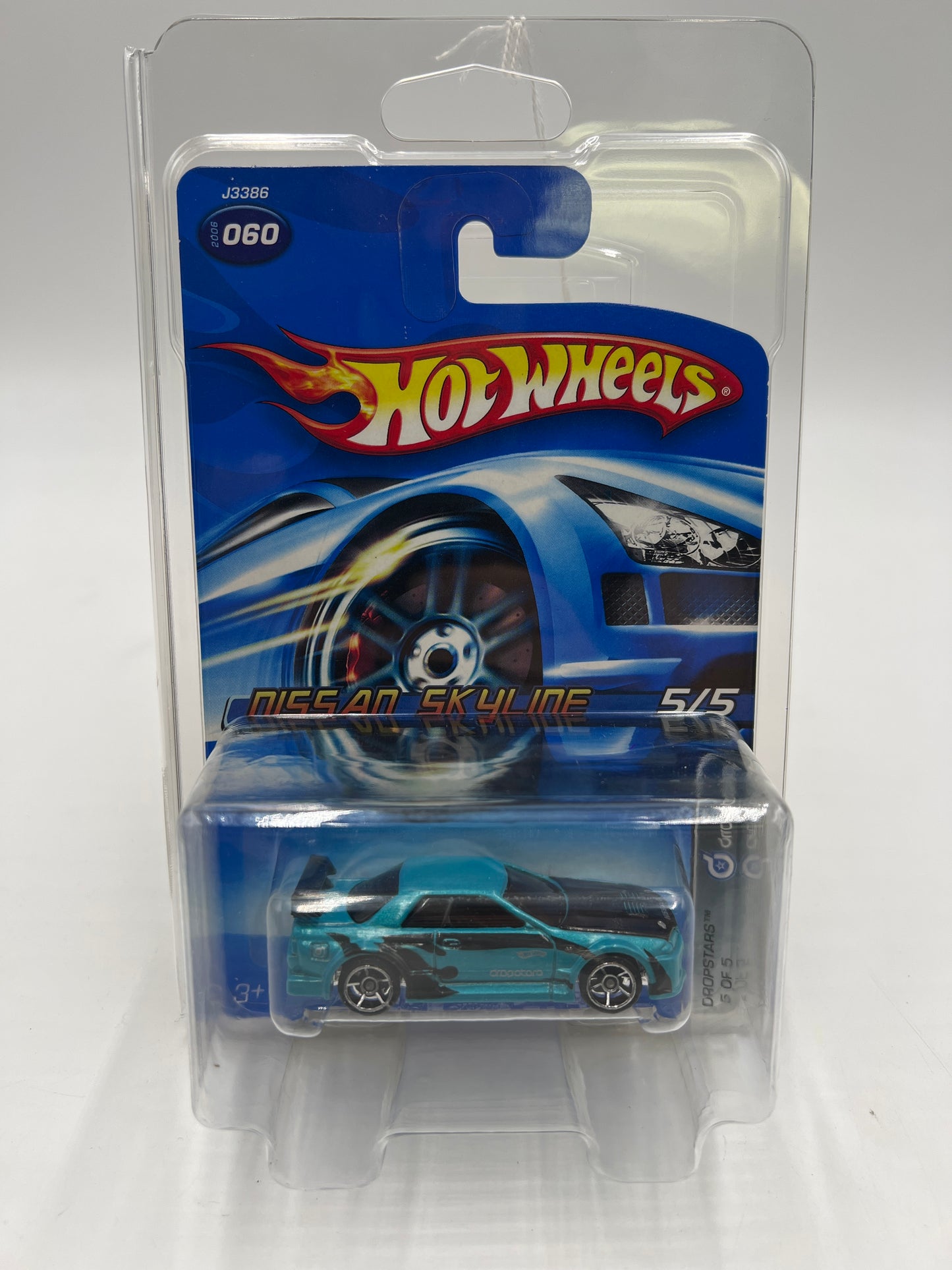 2006 Hot Wheels Dropstars #060 Nissan Skyline Teal HTF W/Protector