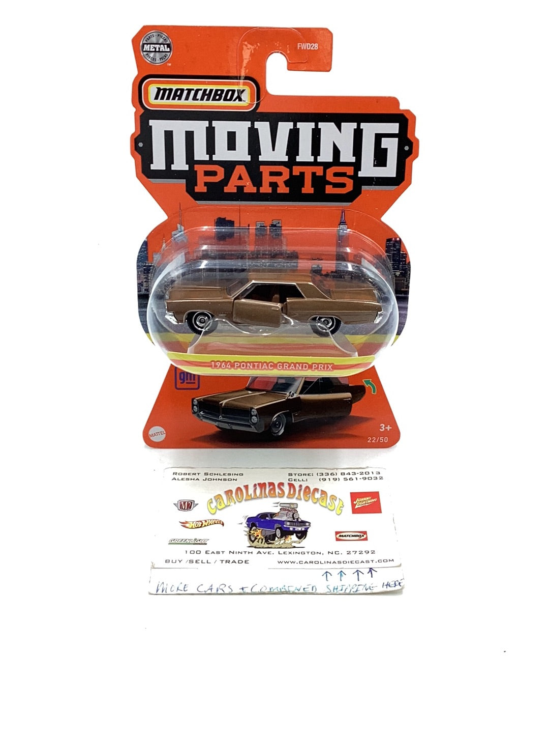 Matchbox Moving Parts 1964 Pontiac Grand Prix 22/50 169L