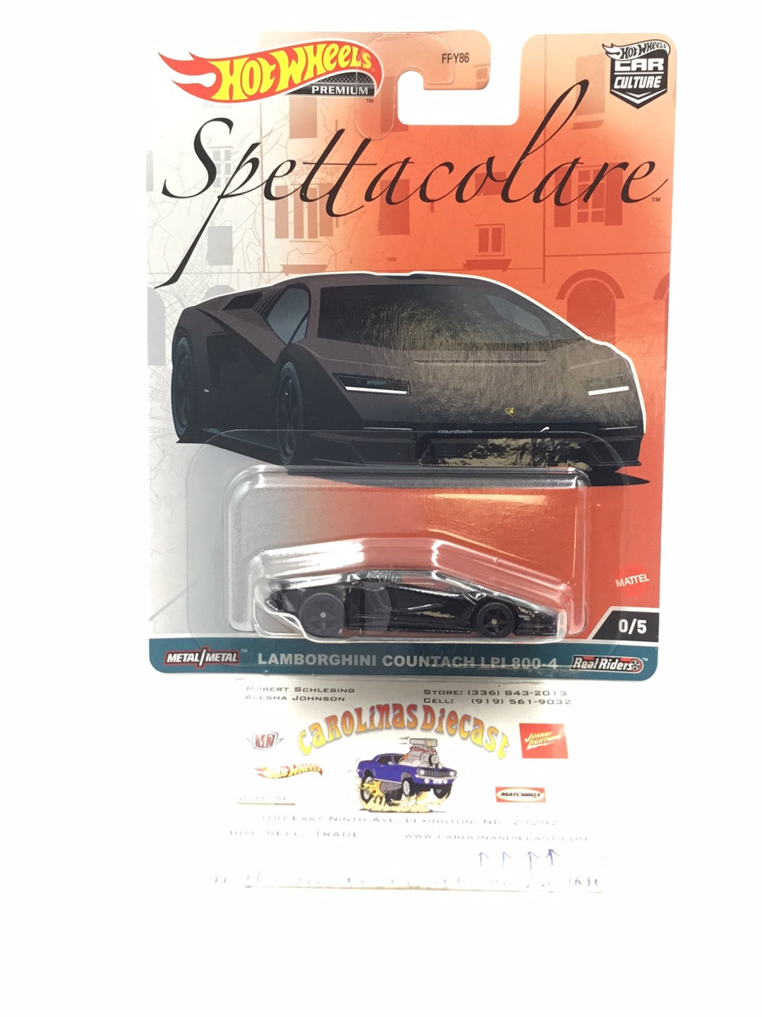 2023 Hot wheels car culture Spettacolare #0 Lamborghini Countach LPI 800-4 Chase with protector