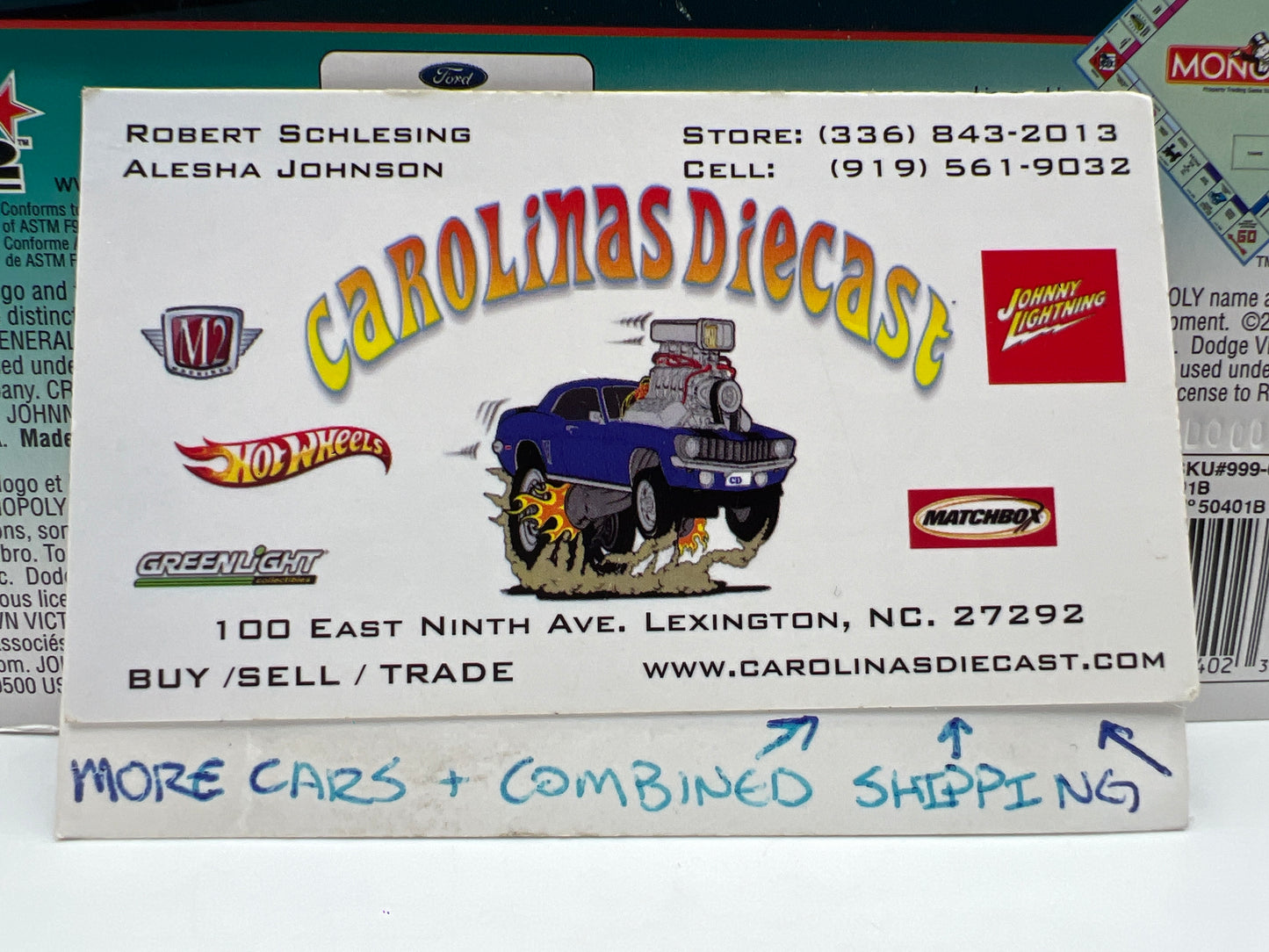 Johnny Lightning Monopoly 70th Anniversary 1955 Chevy Cameo Light Green 230D