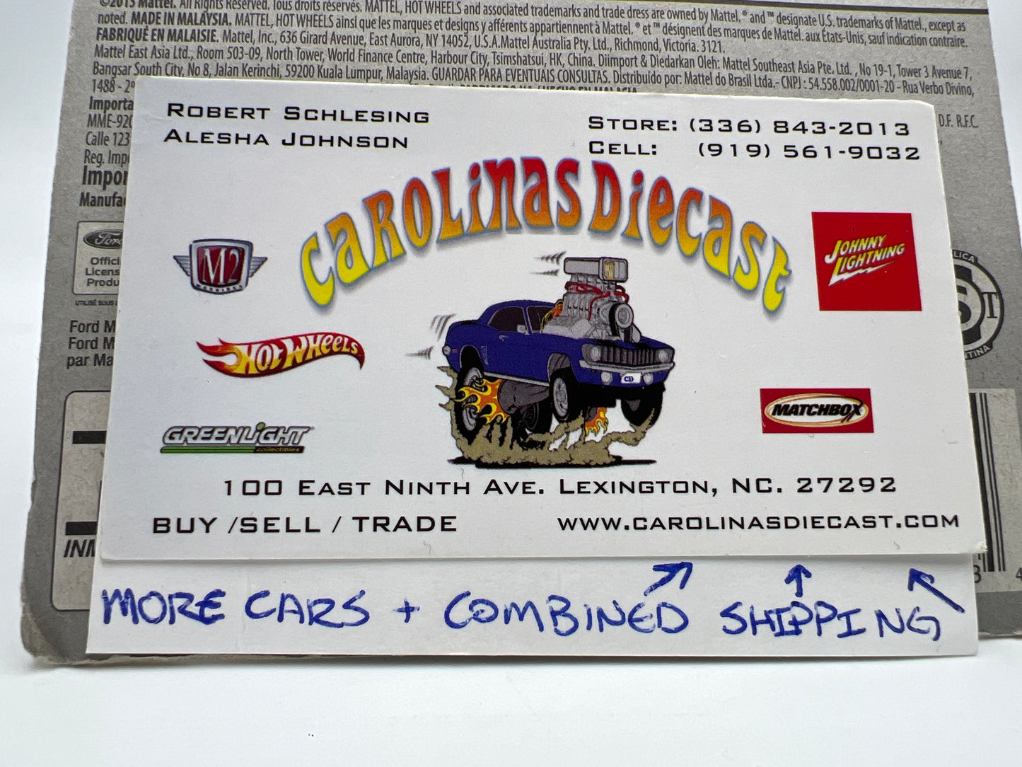 2016 Hot Wheels Art Cars #110 64 Lincoln Continental Blue International Card 57C