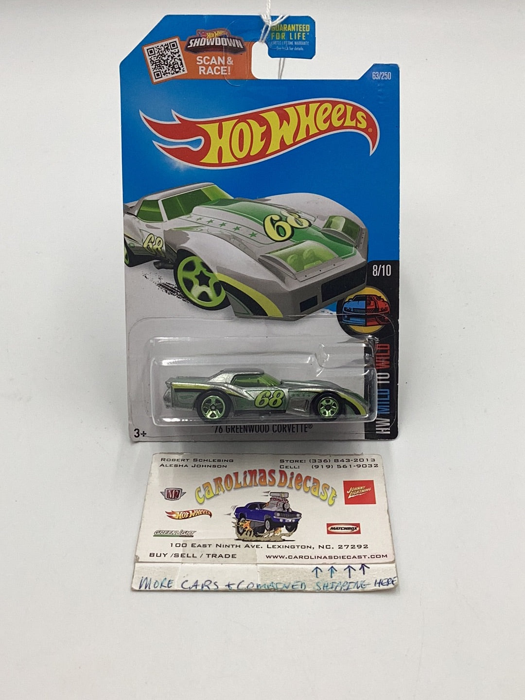 2016 Hot Wheels '76 Greenwood Corvette Walmart Exclusive Zamac