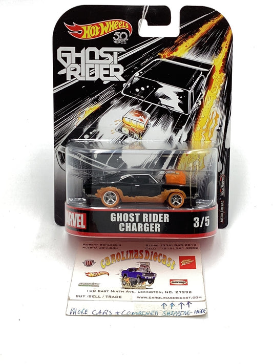 2018 Hot wheels retro entertainment Ghostrider Charger 241I