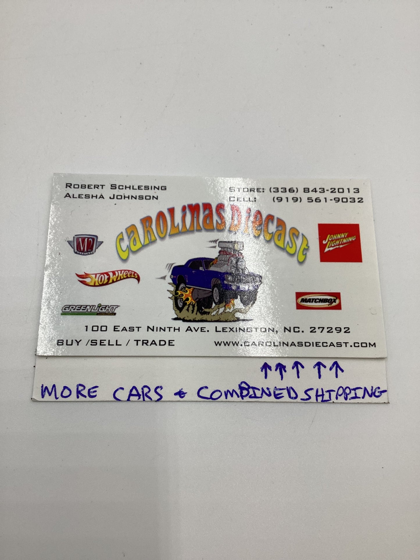 Hot Wheels 10 Pro Stock Camaro Blue #250 Autographed Alex Laughlin Cracked Blister Both Sides with protector