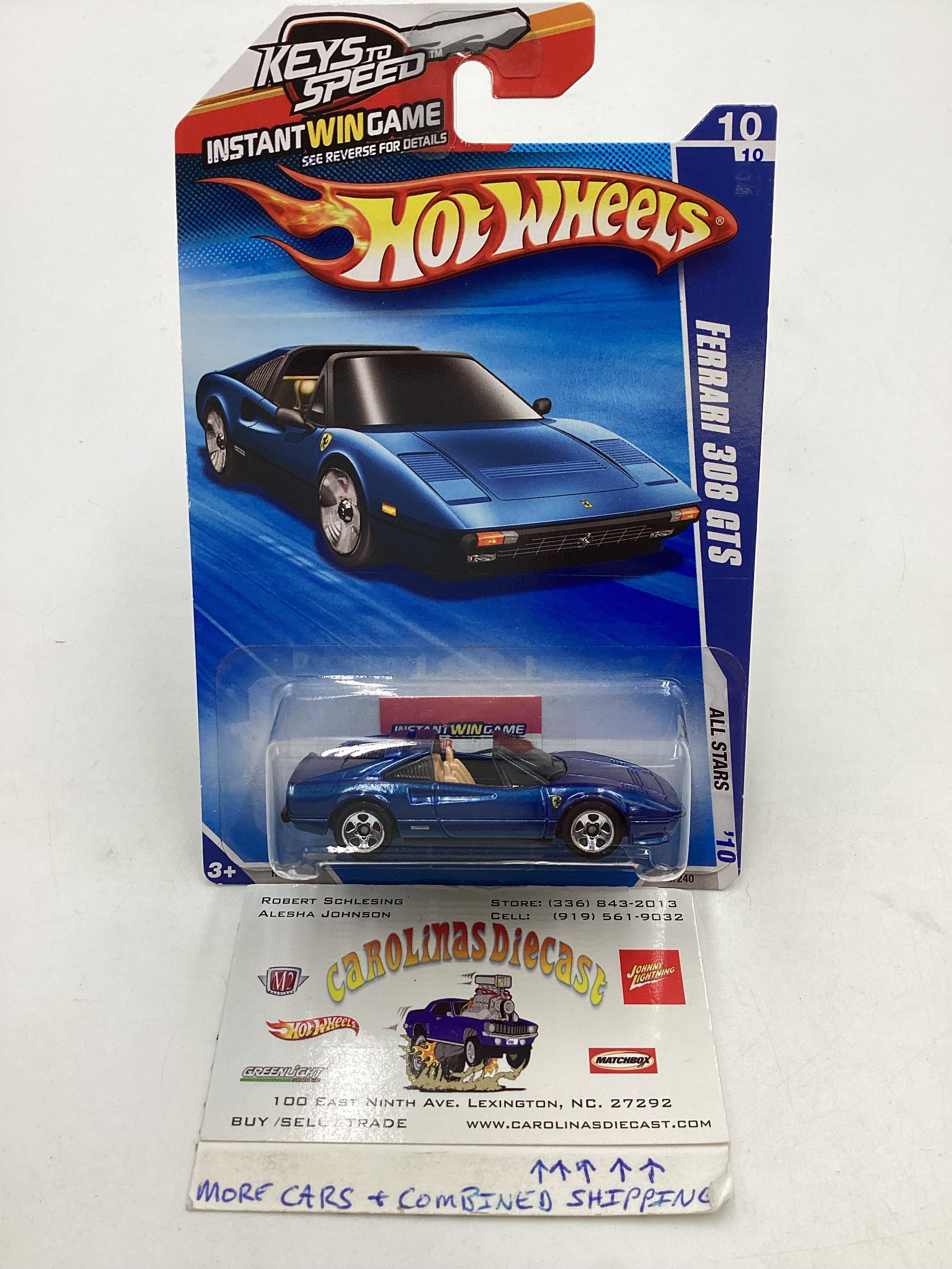 Hot Wheels Ferrari 308GTS 青 フェラーリ 308GTS Hot Wheels Ferrari 308 GTS In Blue Keys To Speed Variation HARD 2