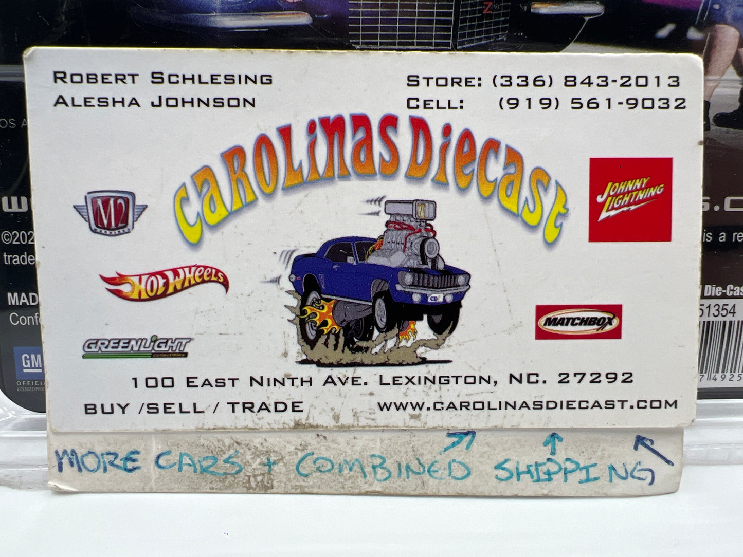 Greenlight Street Outlaws Monza SIGNED 1972 Sinister Split Bumper Camaro Black