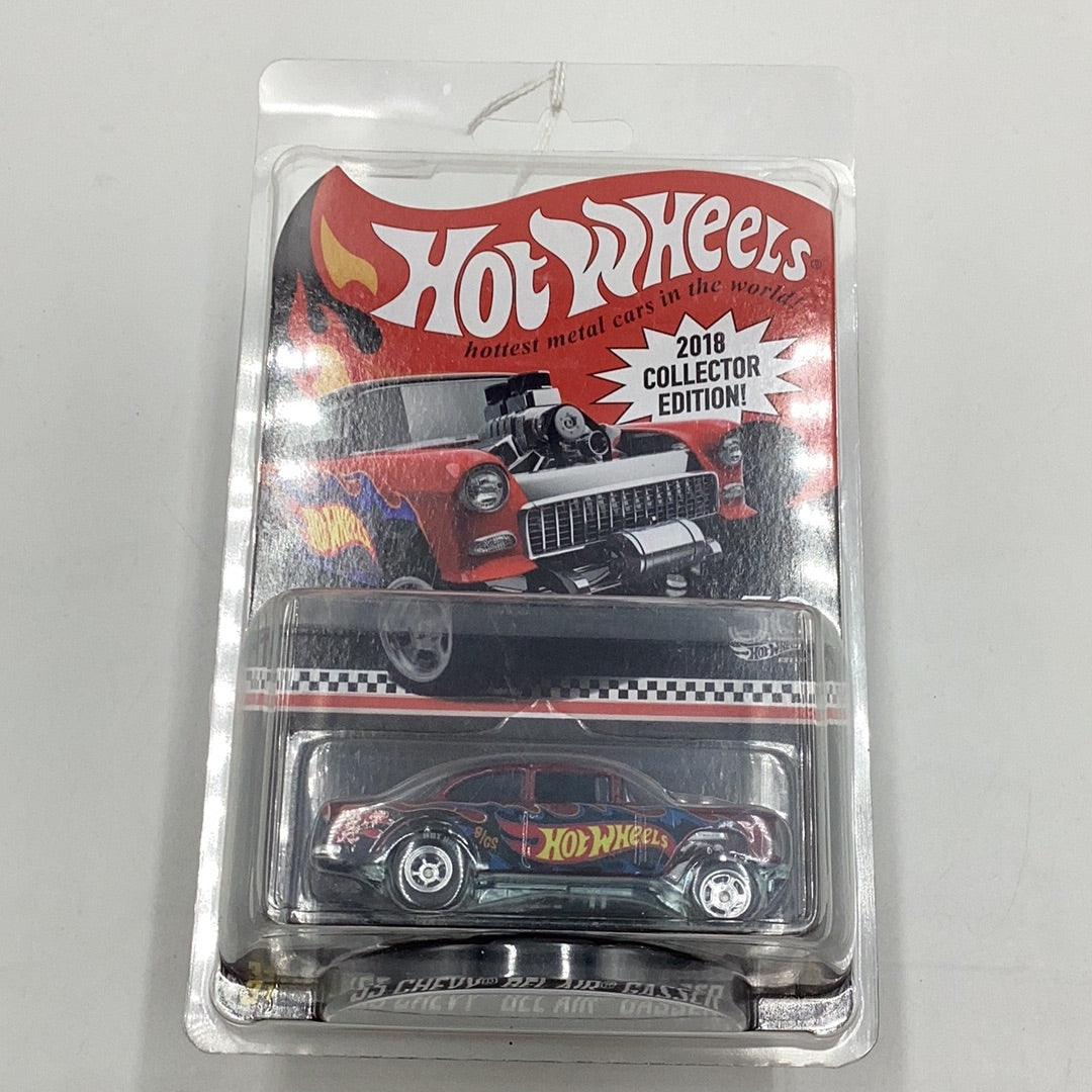 Hot wheels 2018 mail in collectors edition 55 Chevy Bel Air Gasser with protector