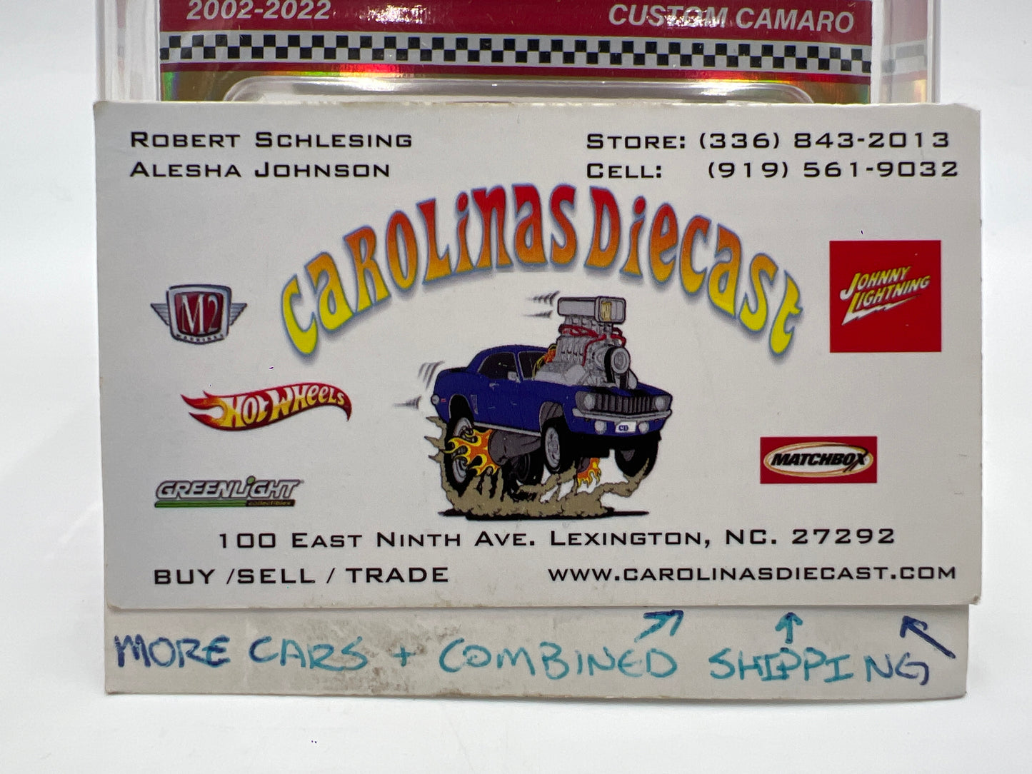 2022 Hot Wheels RLC 2002-2022 Holo Foil Chase Custom Camaro W/Protector