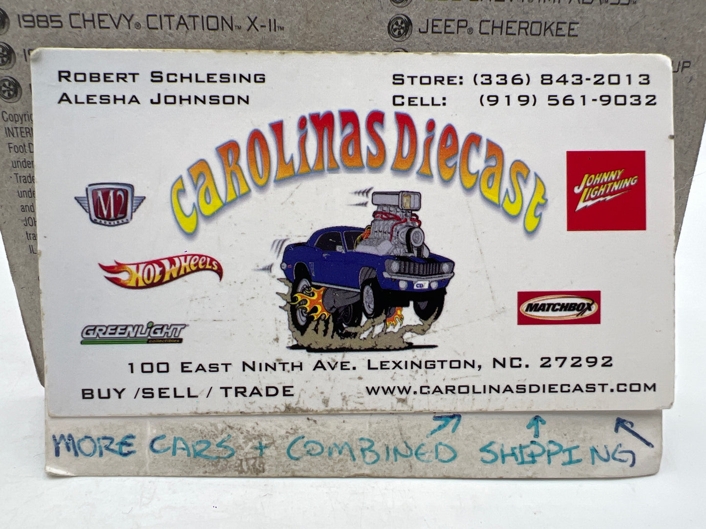 Johnny Lightning Small Card 1971 Chevy Camaro Z28 Green