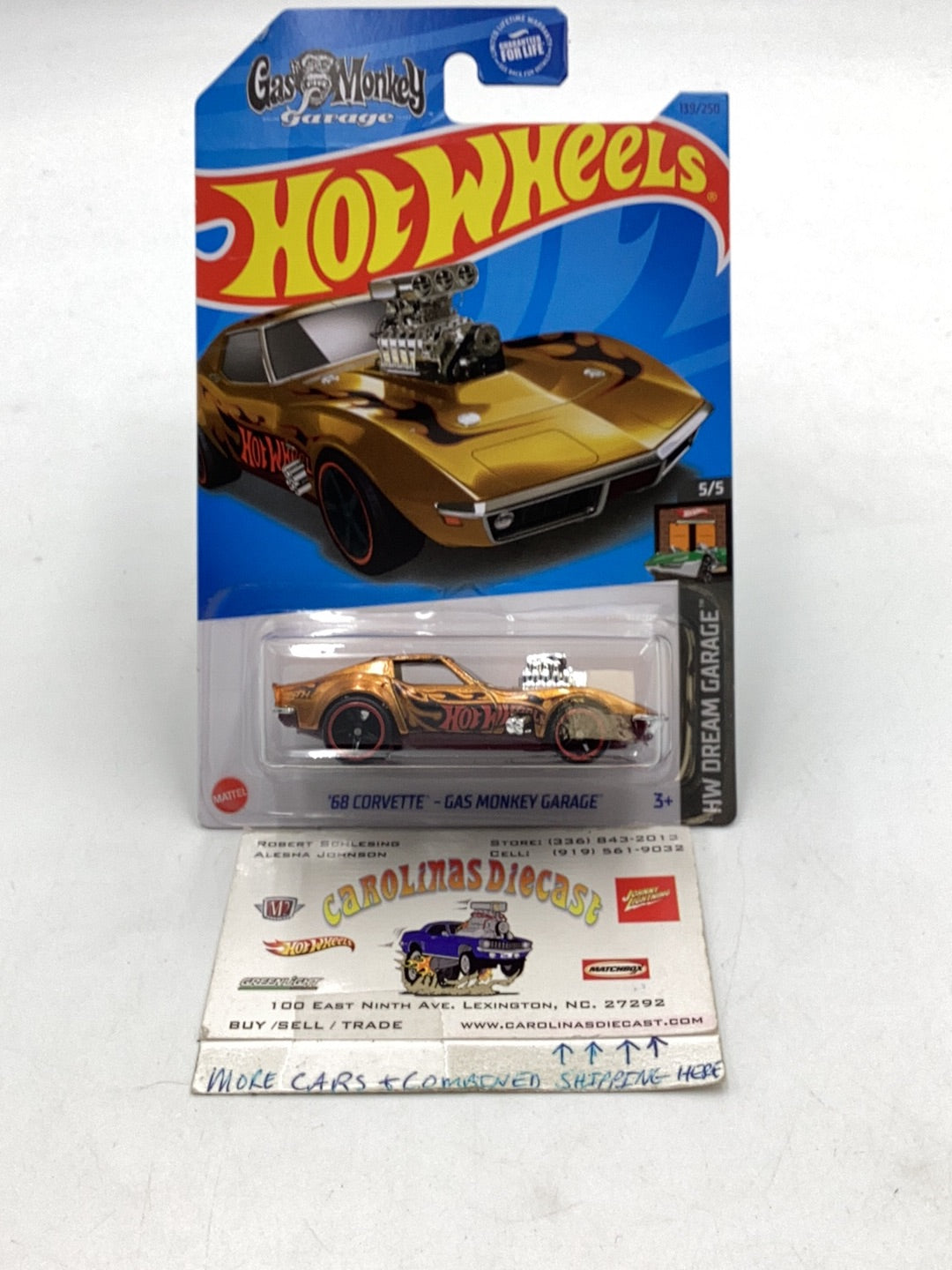 Hot Wheels 2023 Super Treasure Hunt store 68’ Gas Monkey Corvette US card