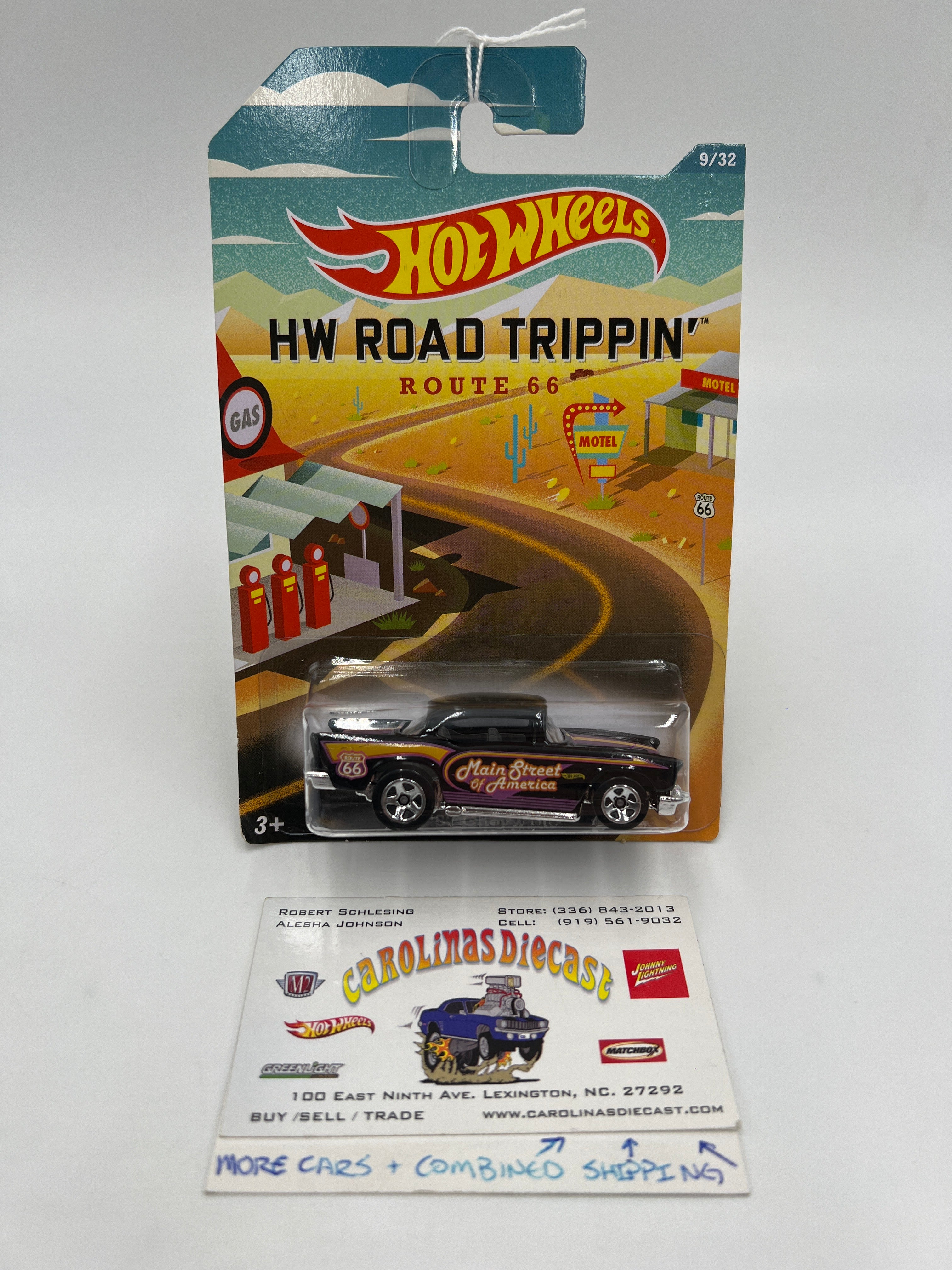 2014 Hot Wheels HW Road Trippin #9 57 Chevy Black 161A