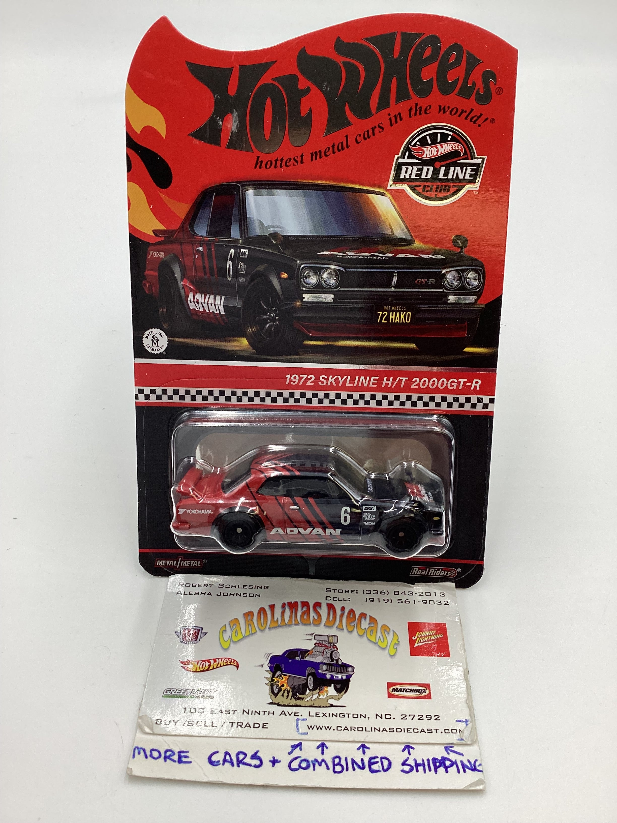 2024 Hot Wheels RLC Advan 1972 Skyline H/T 2000GT-R Black/Red –  carolinasdiecast