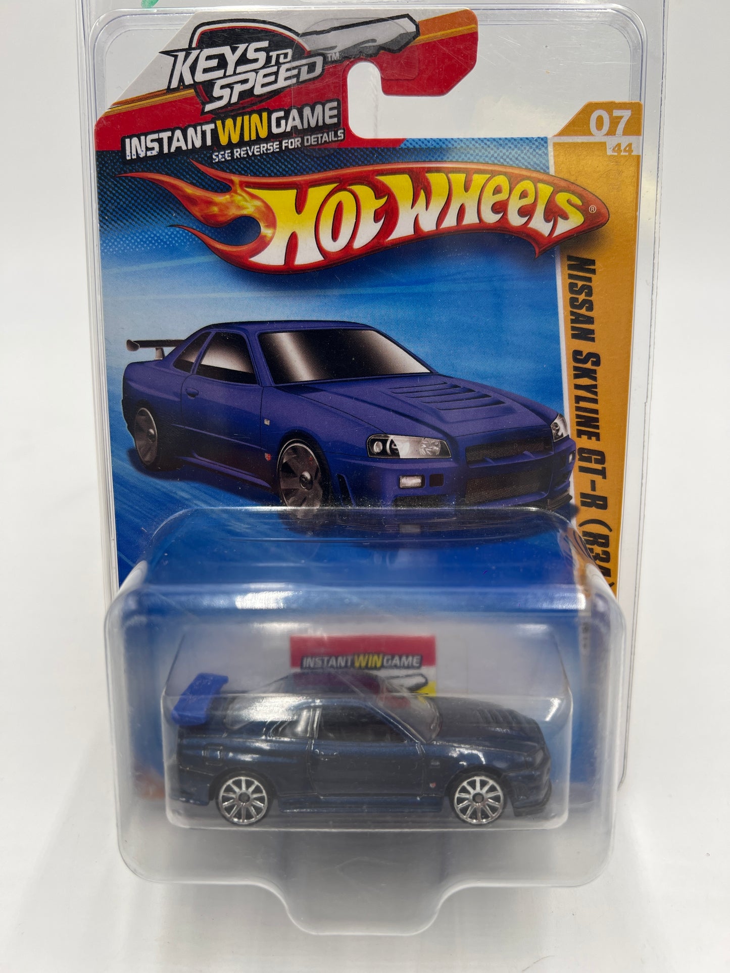 2010 Hot Wheels New Models Keys To Speed #007 Nissan Skyline GT-R R34 Blue HTF W/Protector