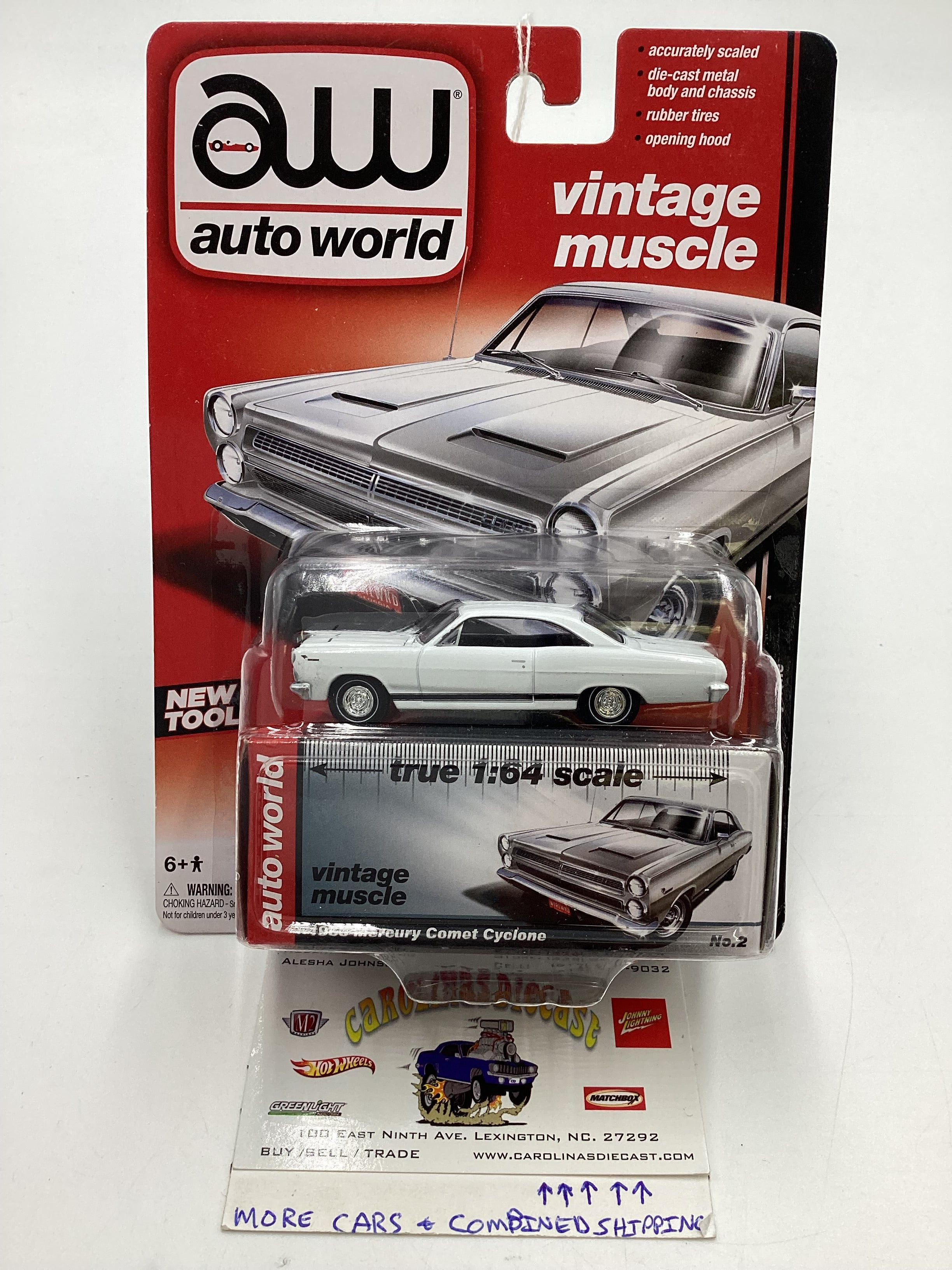 Auto World AW Vintage Muscle #2 1966 Mercury Comet Cyclone White