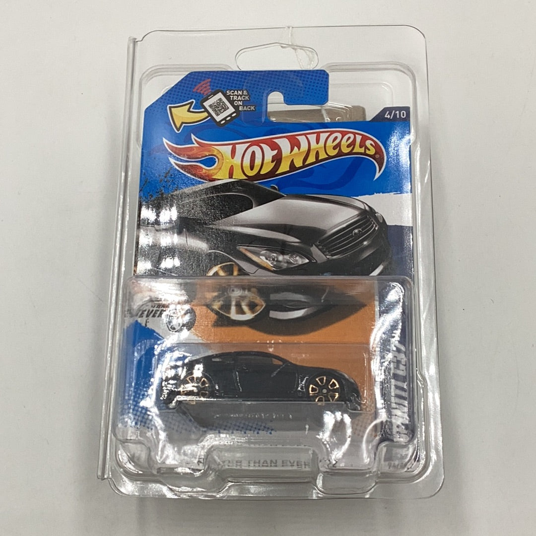 2012 Hot Wheels #94 Infiniti G37 Faster than ever FTE2s Black small crease with protector