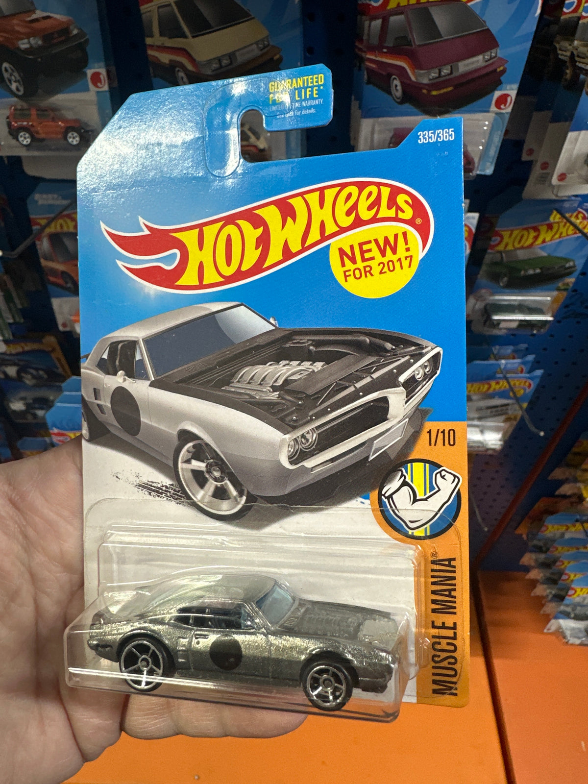 2017 Hot Wheels #335 Custom 67 Pontiac Firebird card not perfect 47E