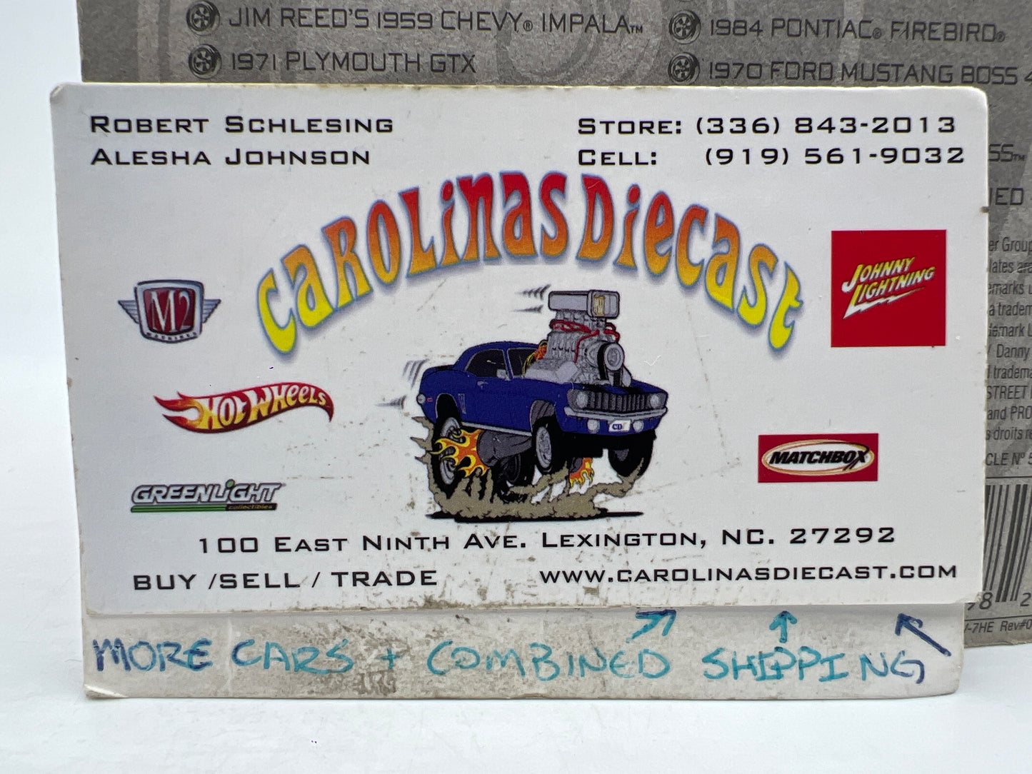 Johnny Lightning Small Card Jim Reeds 1959 Chevy Impala Blue 216K