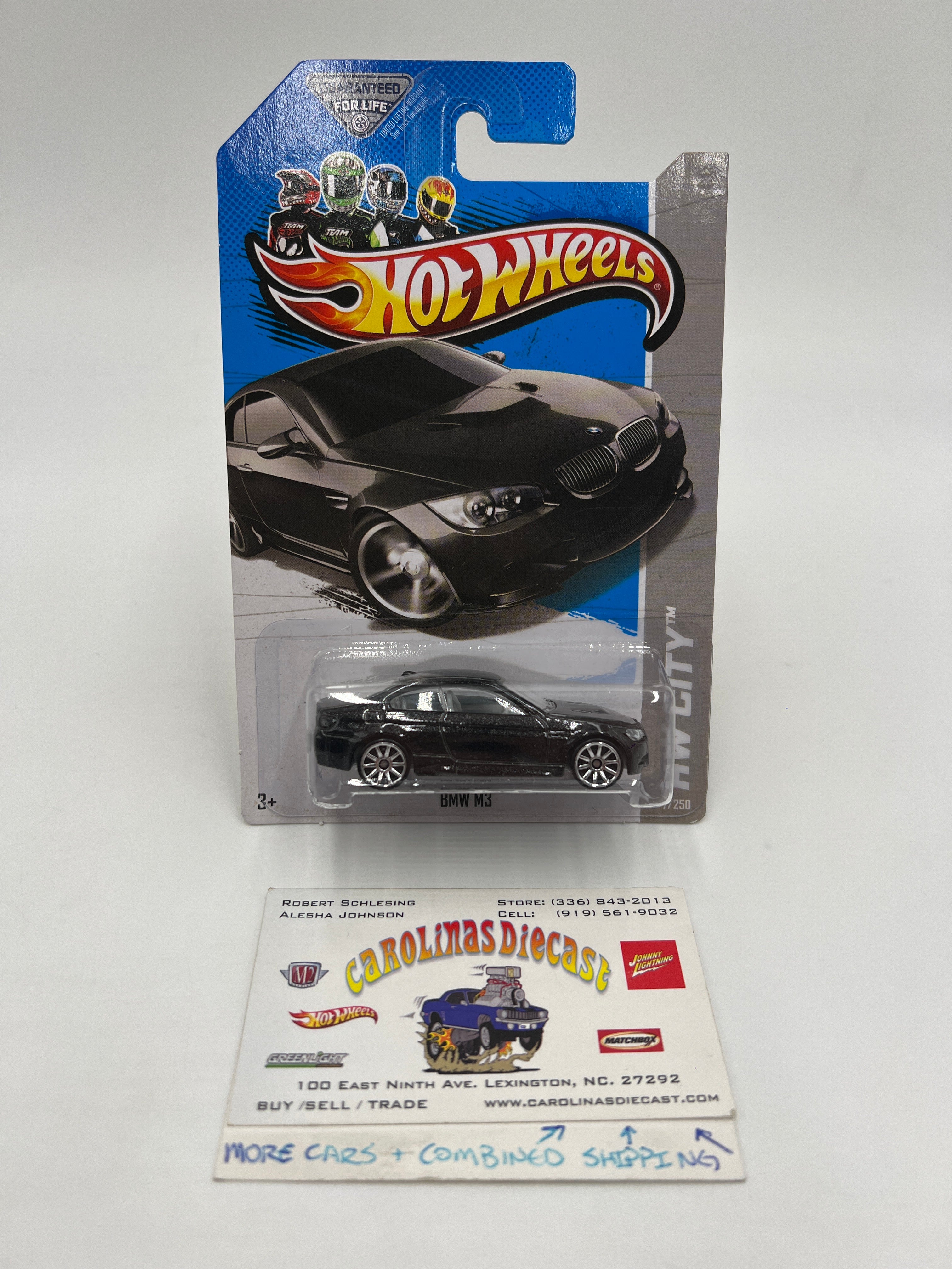 2013 Hot Wheels City #7 BMW M3 Black W/Protector – carolinasdiecast