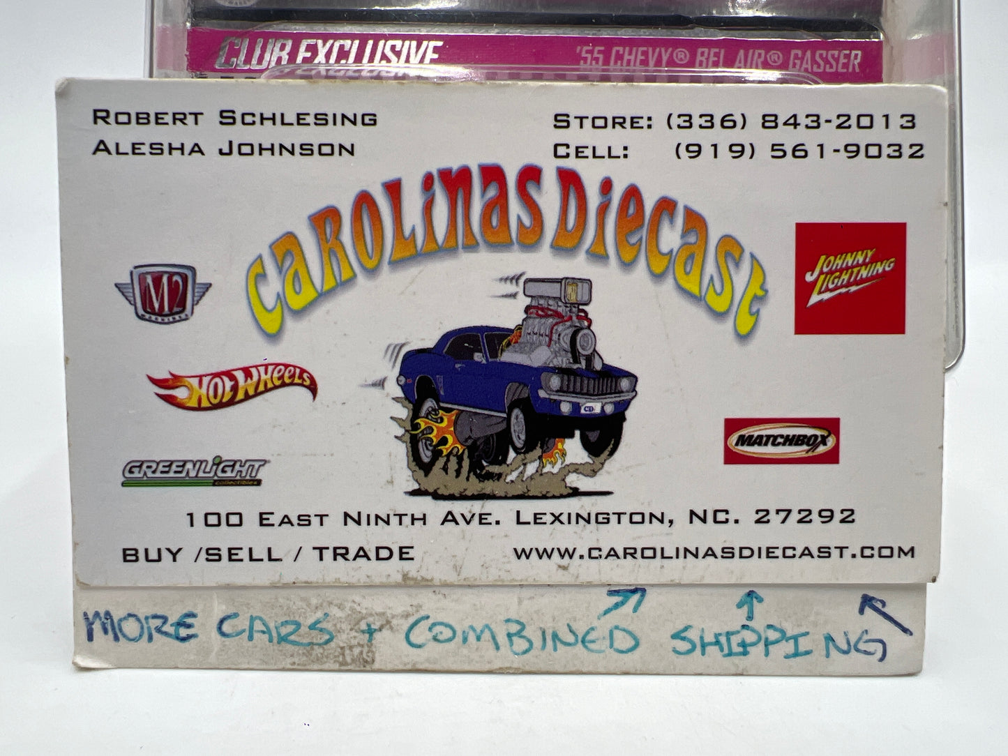 2025 Hot Wheels RLC Club Exclusive 55 Chevy Bel Air Gasser Pink W/Protector 2