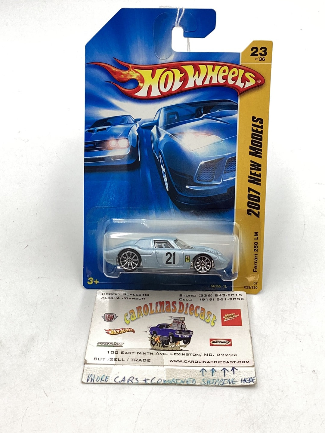 2007 Hot Wheels #023 Ferrari 250 LM silver – carolinasdiecast