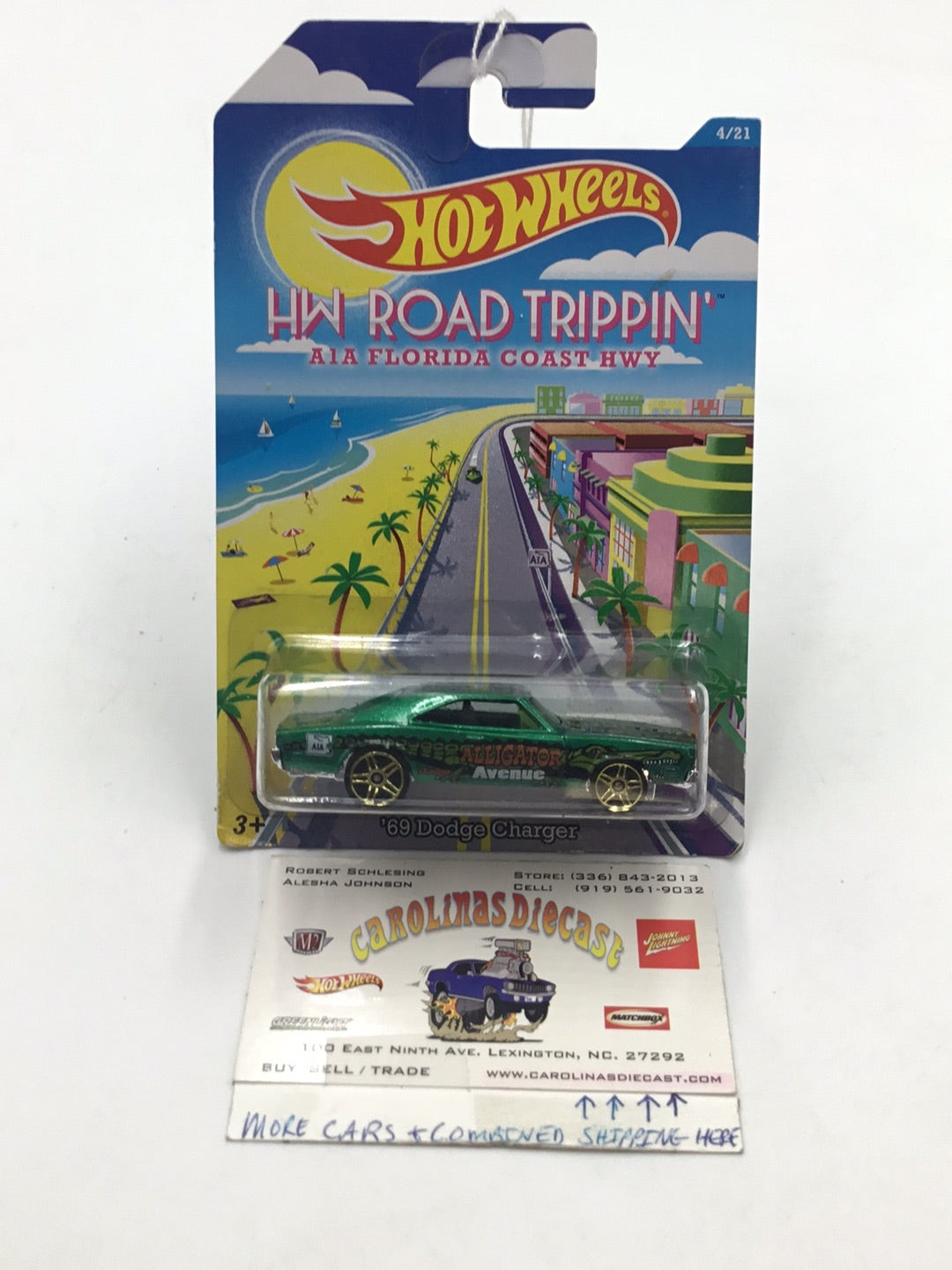 Hot Wheels Road Trippin 69 Dodge Charger #4 Y4 – carolinasdiecast