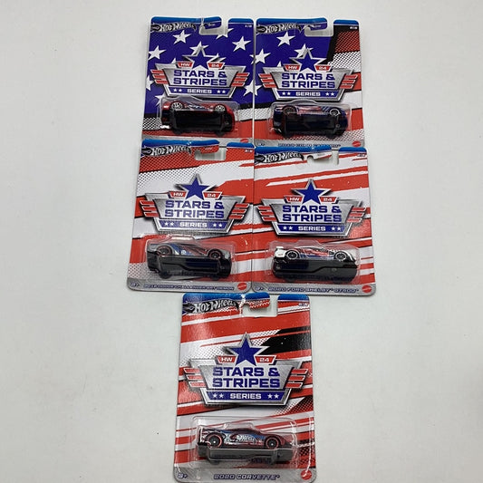 2024 Hot Wheels Stars and Stripes Series Complete set 1-5 157A