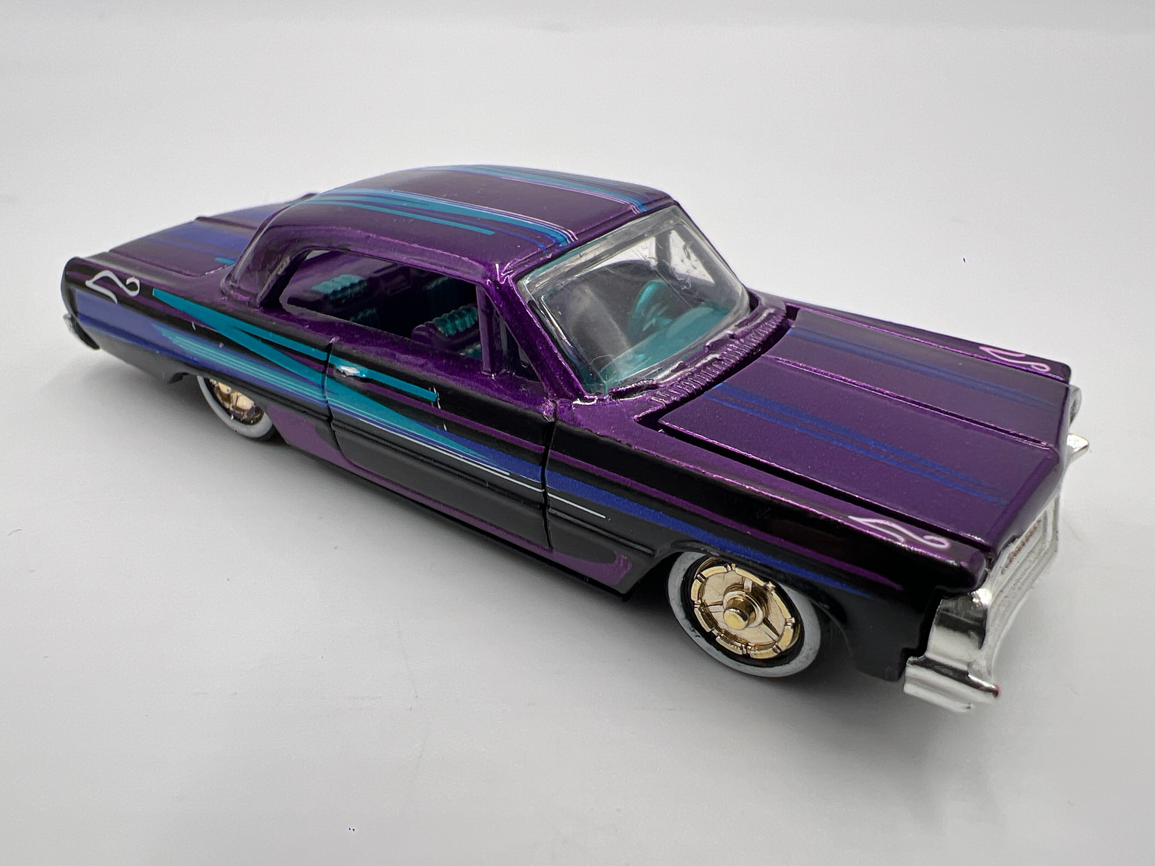 Racing Champions Lowriders 64 Chevy Impala Loose Purple/Blue