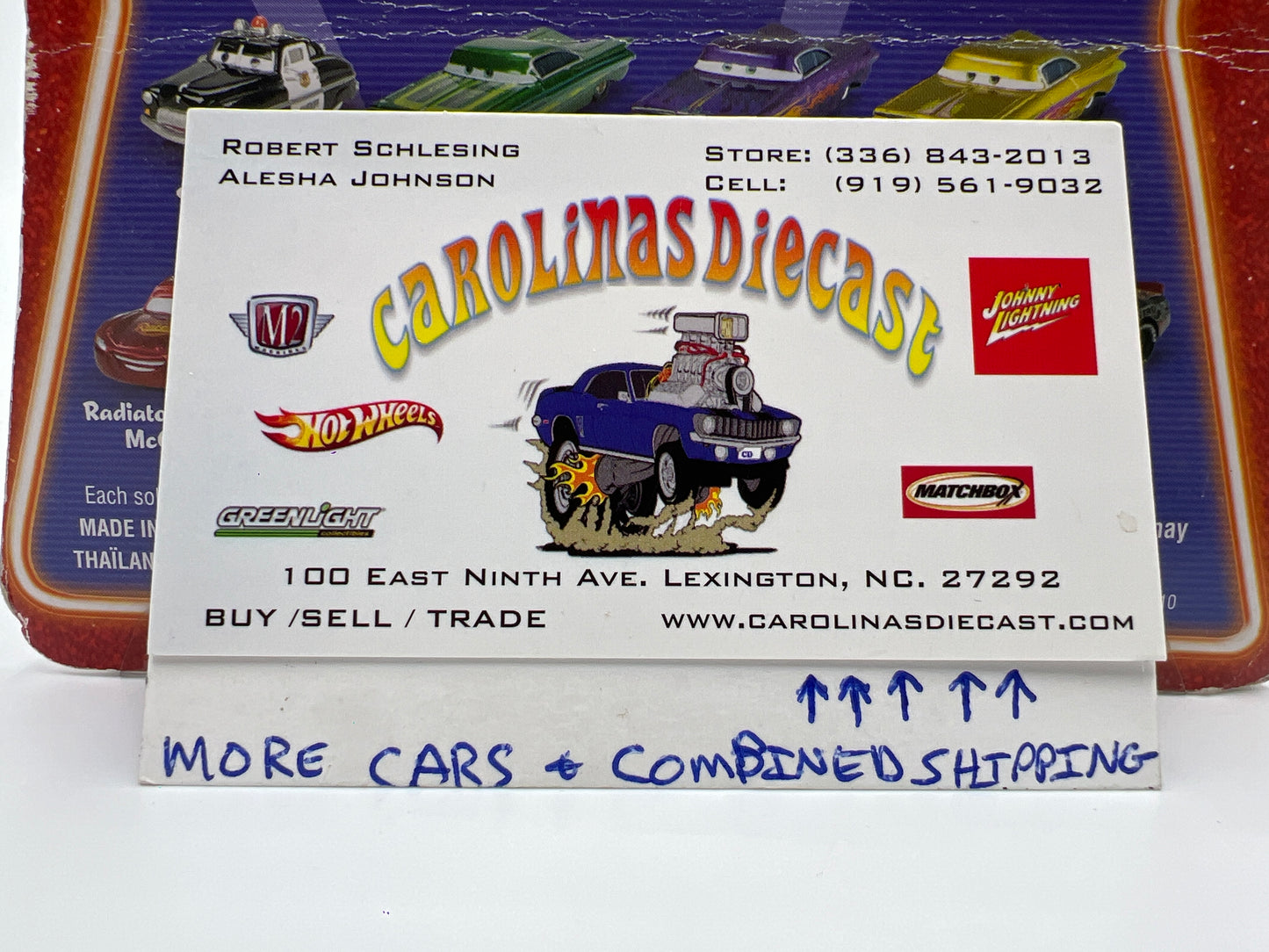 Disney Pixar Cars Supercharged Brand New Mater Light Blue Bad Card 140A