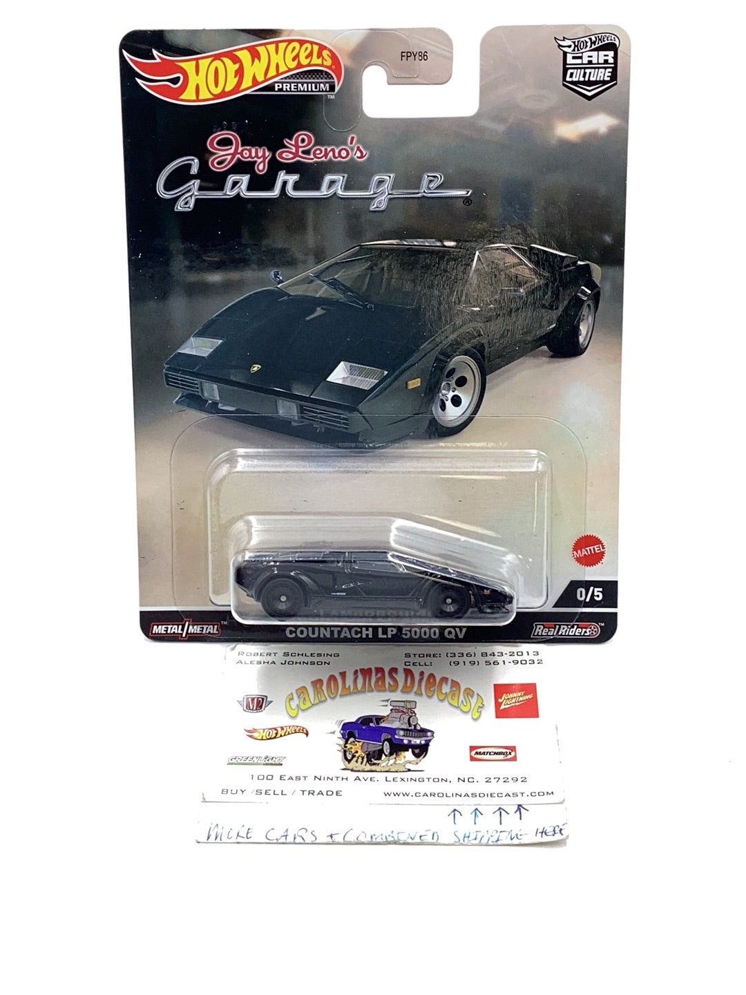 2022 Hot Wheels Jay Leno Lamborghini Countach LP 5000 QV Both Regular and deals CHASE!